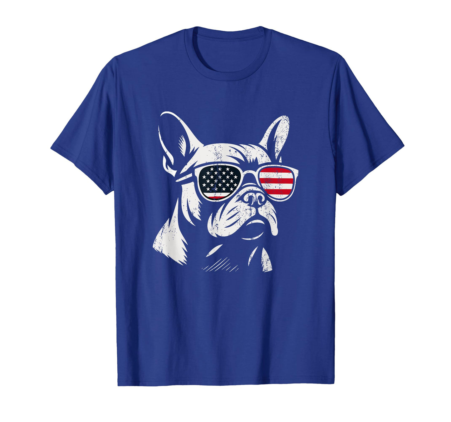 Retro French Bulldog Patriotic 4th of July American US Flag Men Women Girls Kids T-Shirt