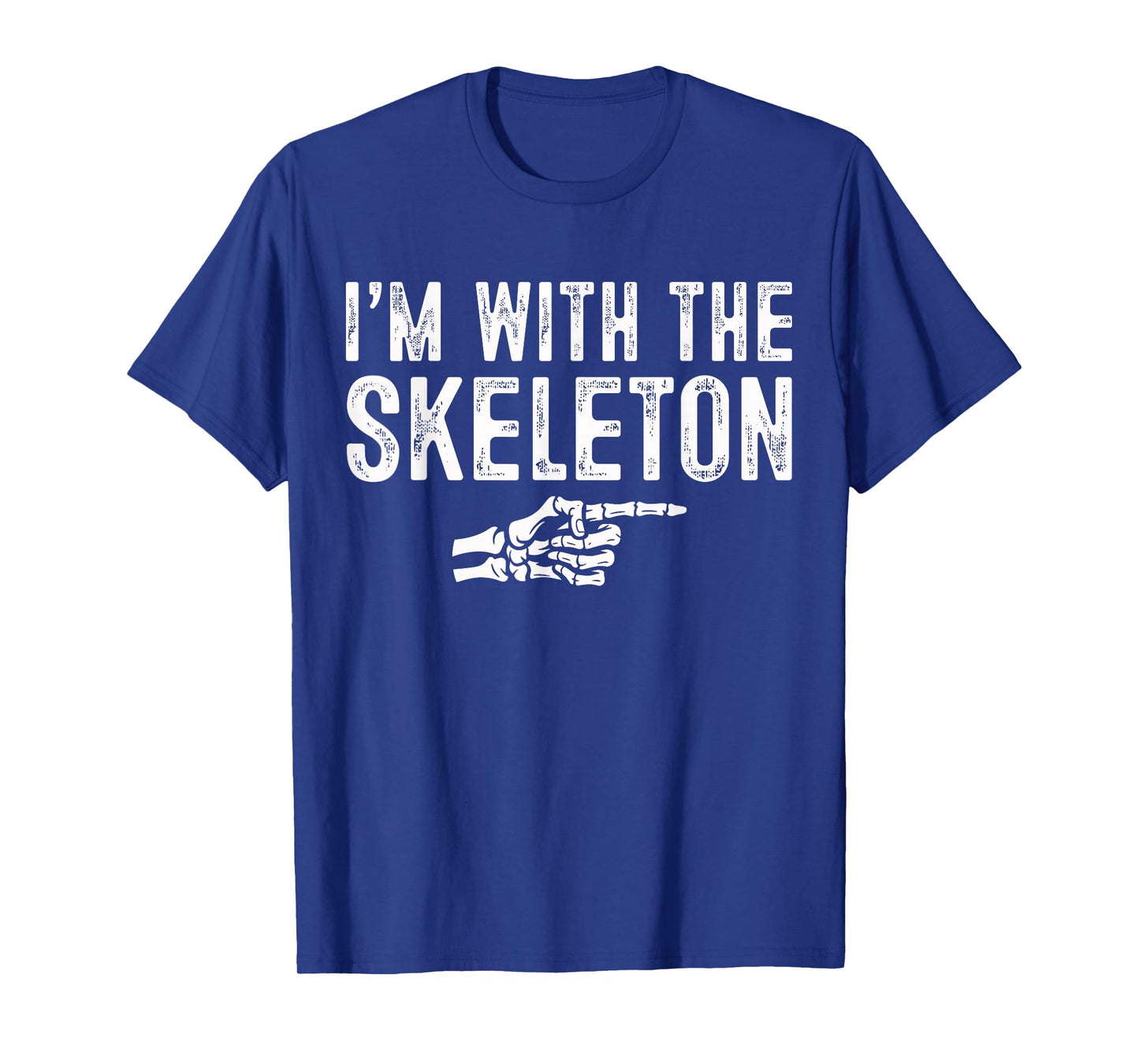 I'm with The Skeleton Easy Costume Halloween Couples T-Shirt