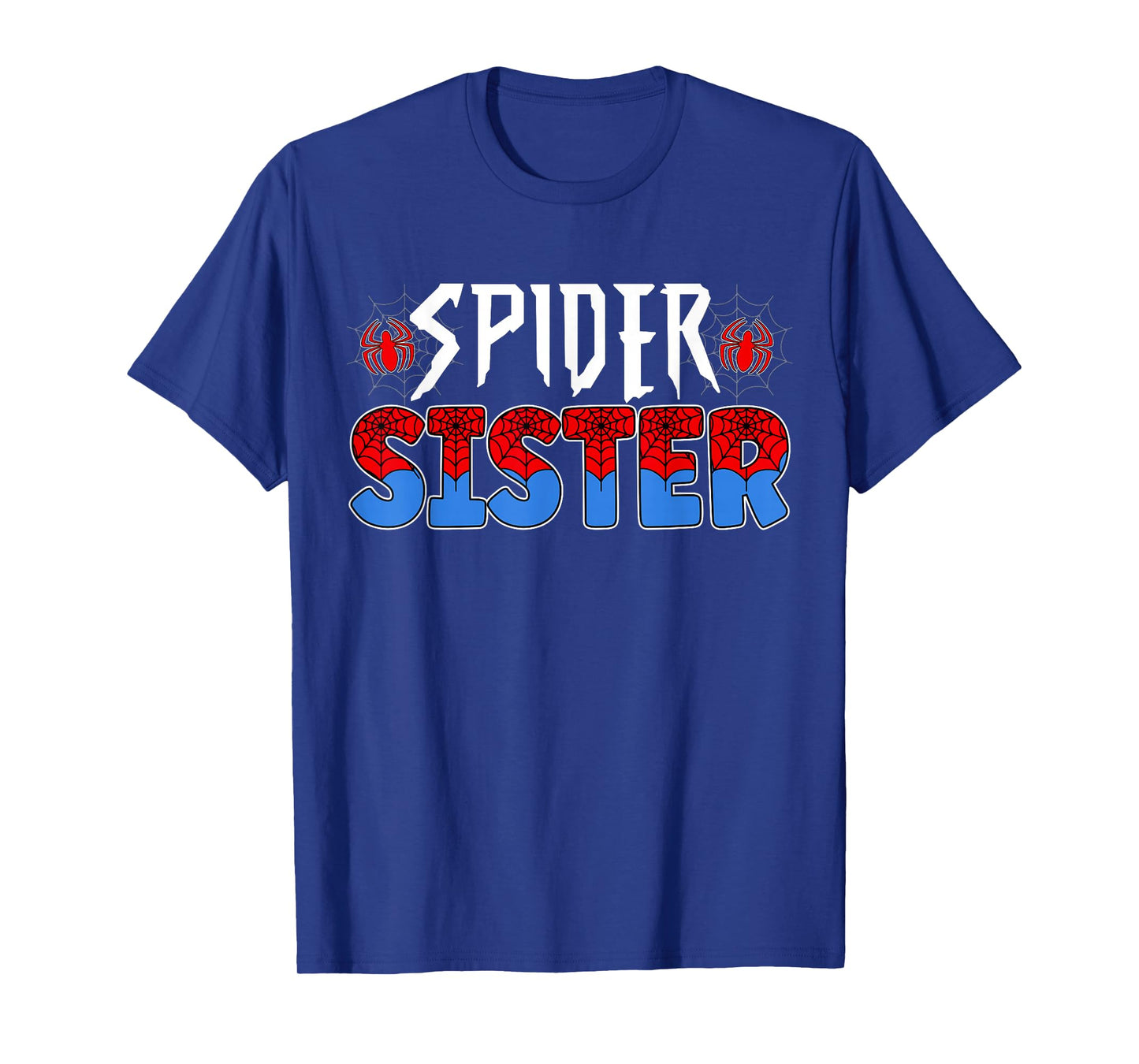 Funny Spider Web Sister Family Matching Birthday Boy T-Shirt