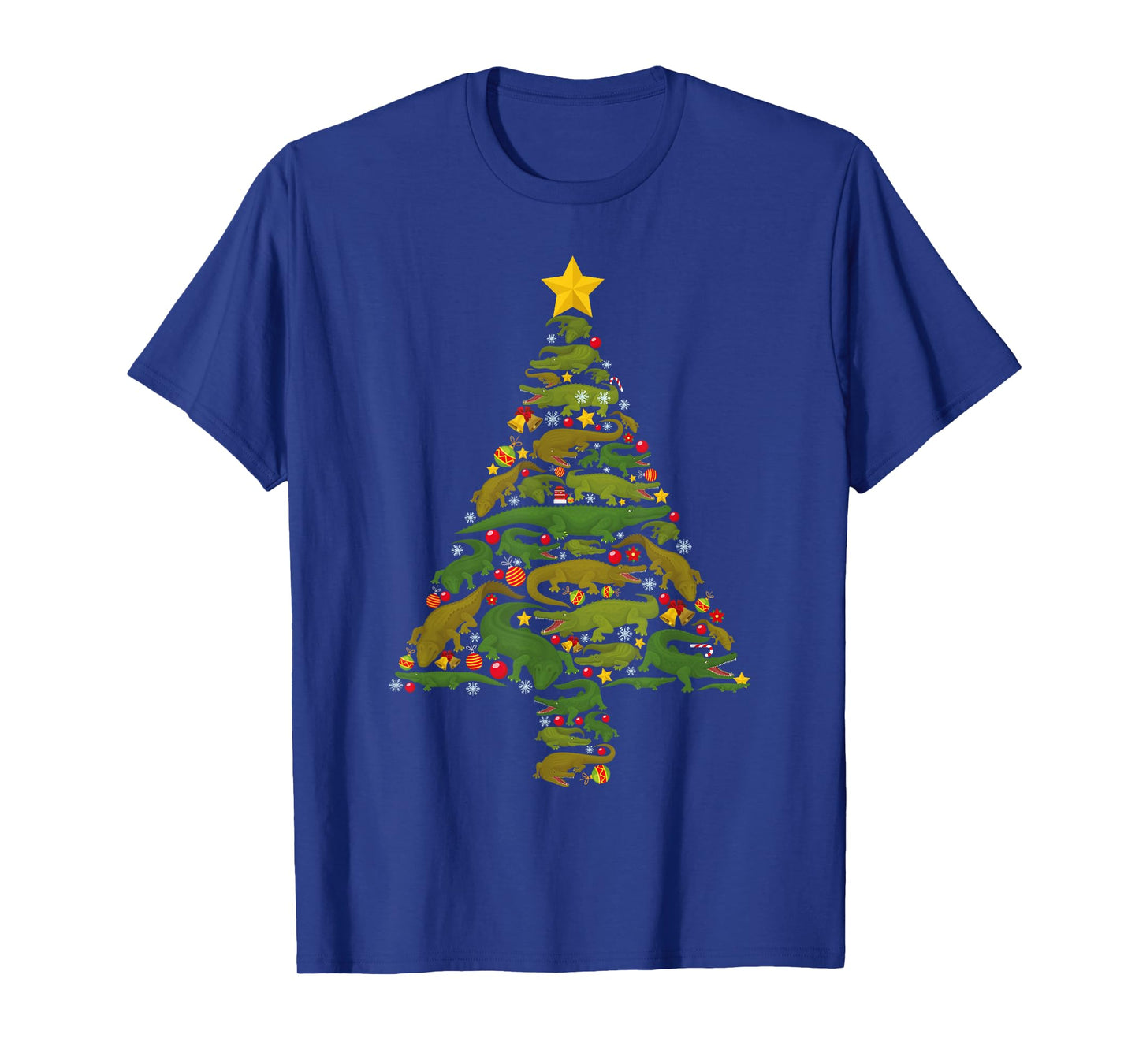 Funny Alligator Christmas Tree Crocodile Xmas Women Men Kids T-Shirt