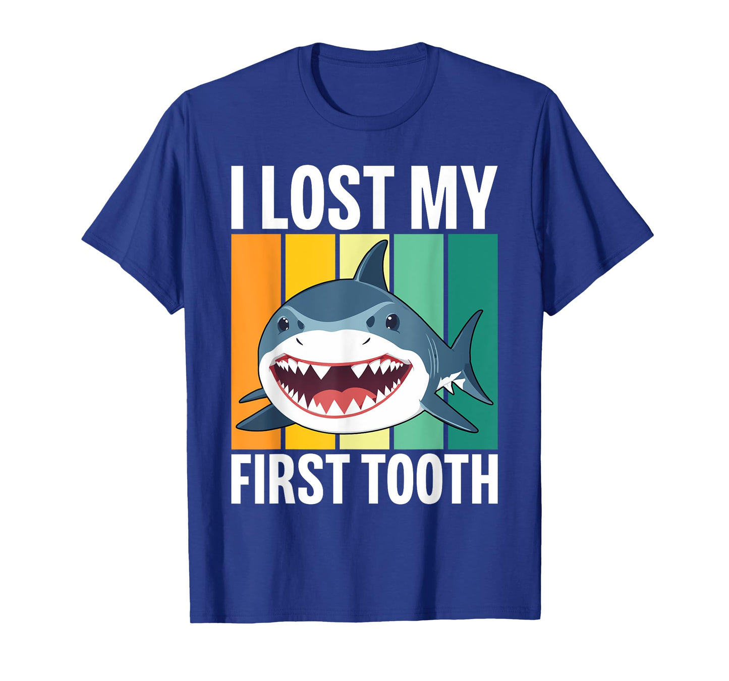 Funny Tooth Fairy Vintage Shark I Lost My First Tooth T-Shirt