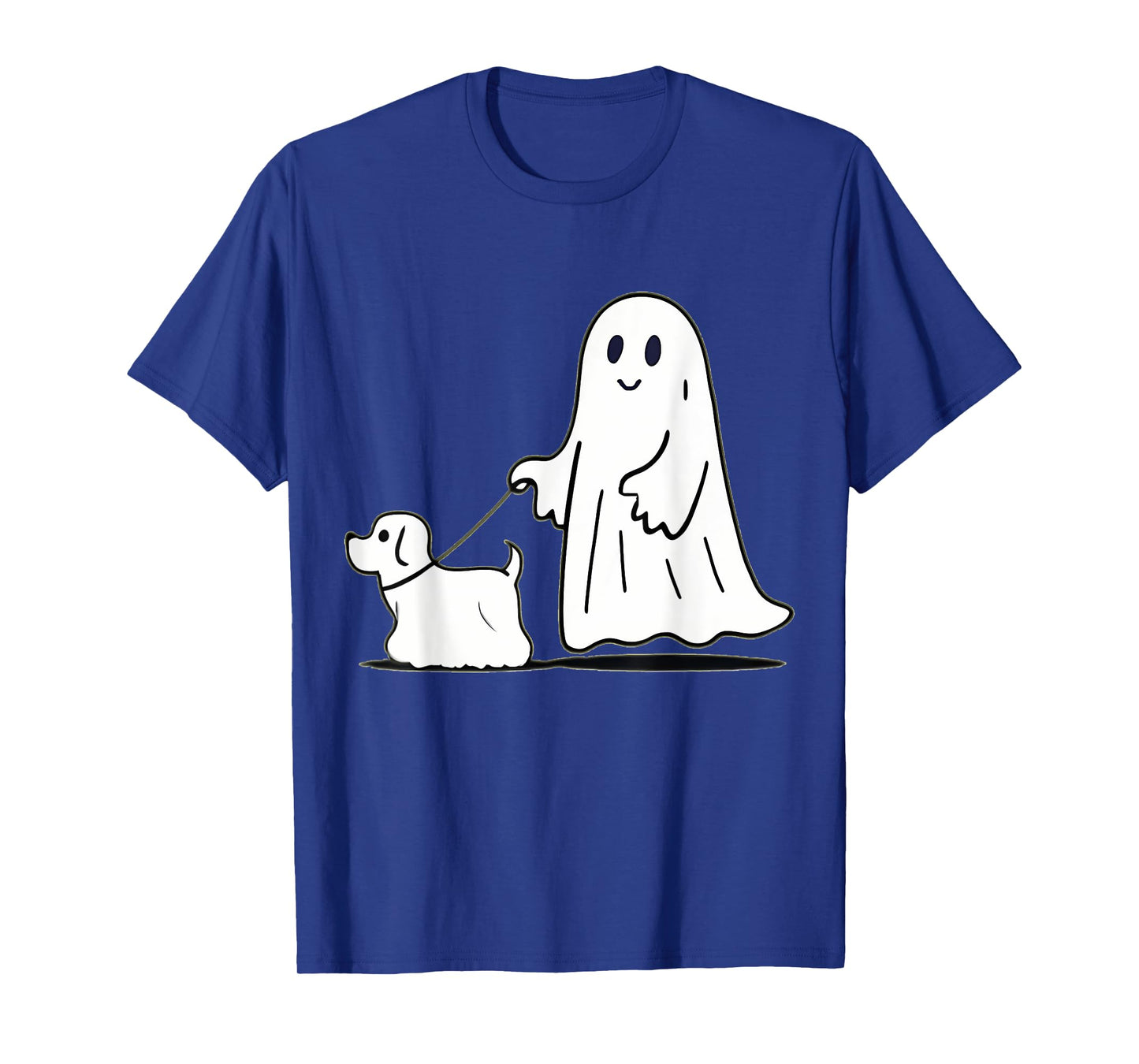 Ghost Walking Dog Ghostie Funny Halloween Dog Lover T-Shirt