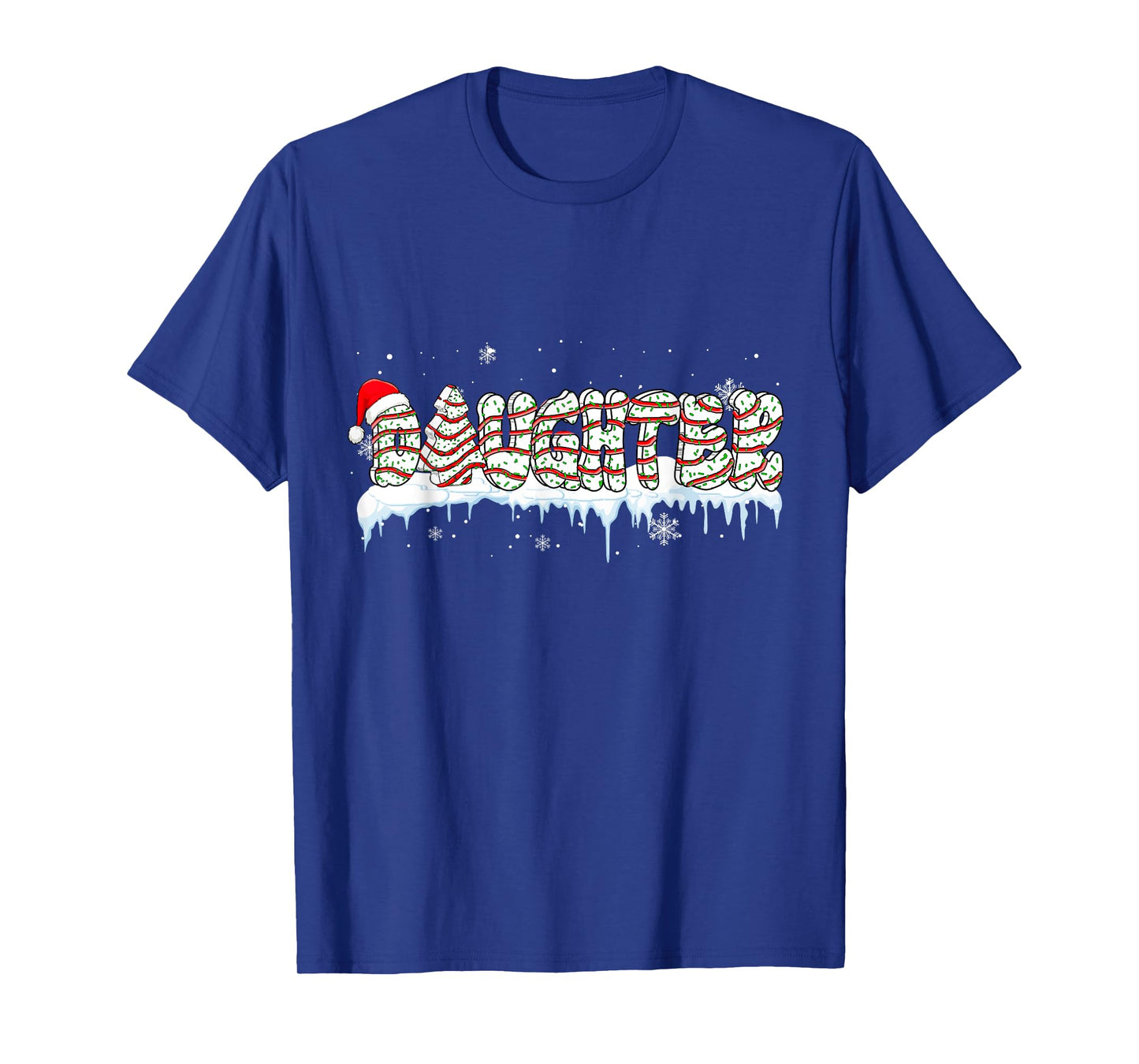 Daughter Christmas Tree Cake Baker Santa Family Group T-Shirt