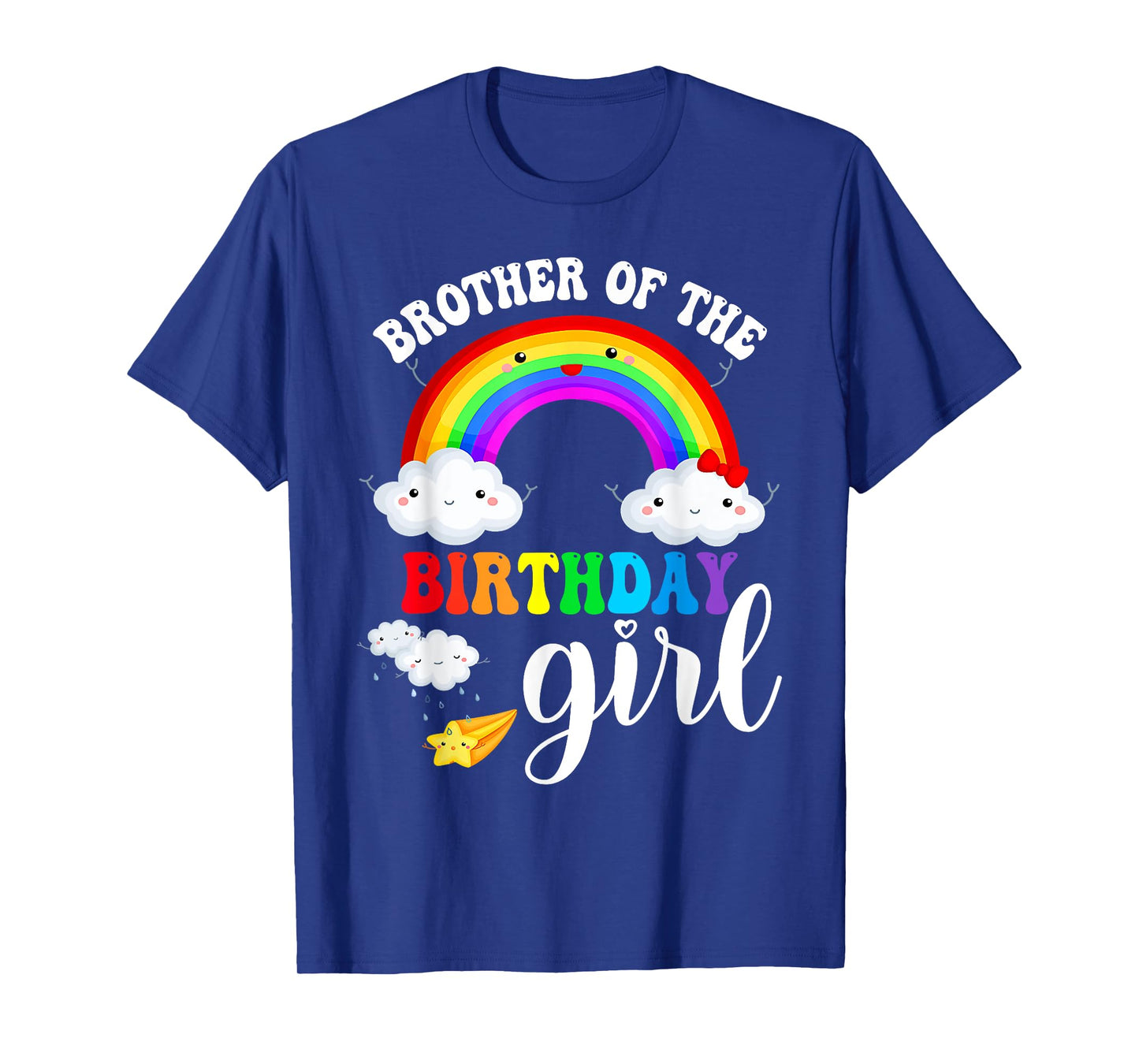 Brother of The Birthday Girl Rainbow B-Day Matching Family T-Shirt