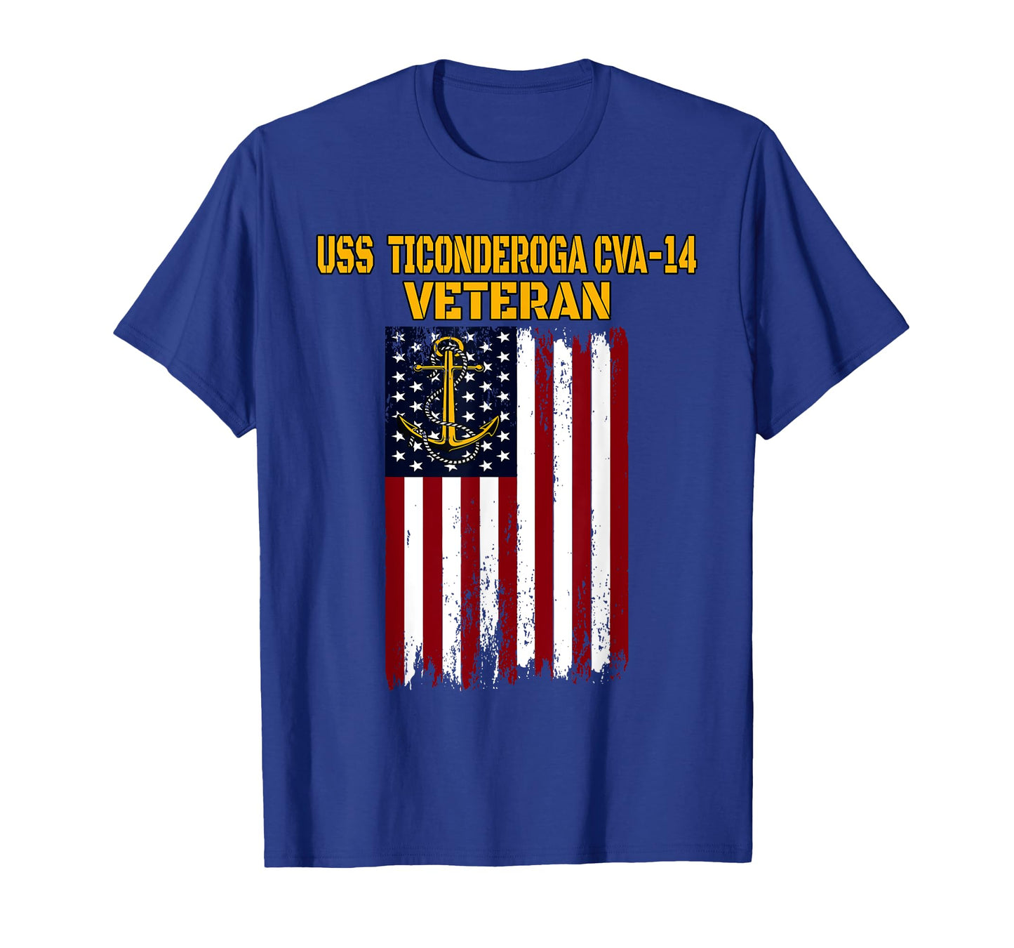 USS Ticonderoga CVA-14 Aircraft Carrier Veterans Day Fathers T-Shirt