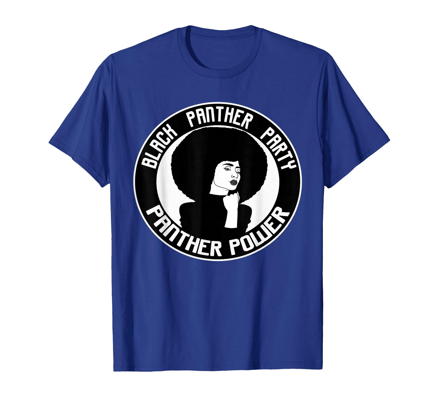 Black History Panther Party Logo Afro Hair T-Shirt