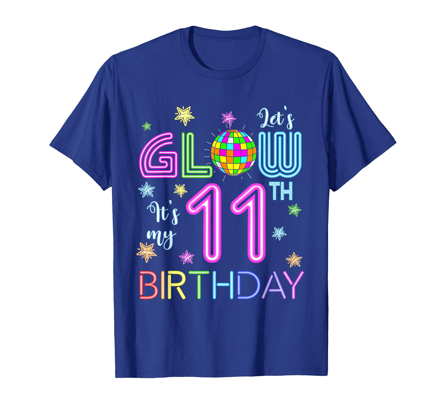 Lets Crazy It's My 11vth Birthday Glowing 80s 12 Year Old T-Shirt