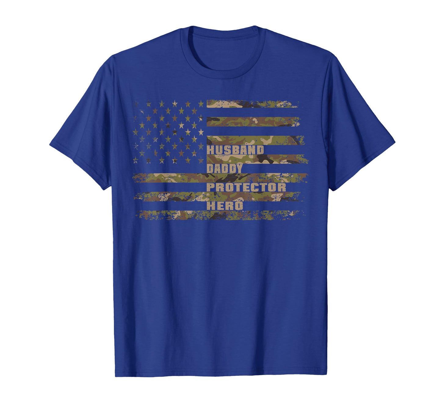 Husband Daddy Protector Hero t shirt Camouflage Fathers Dad T-Shirt