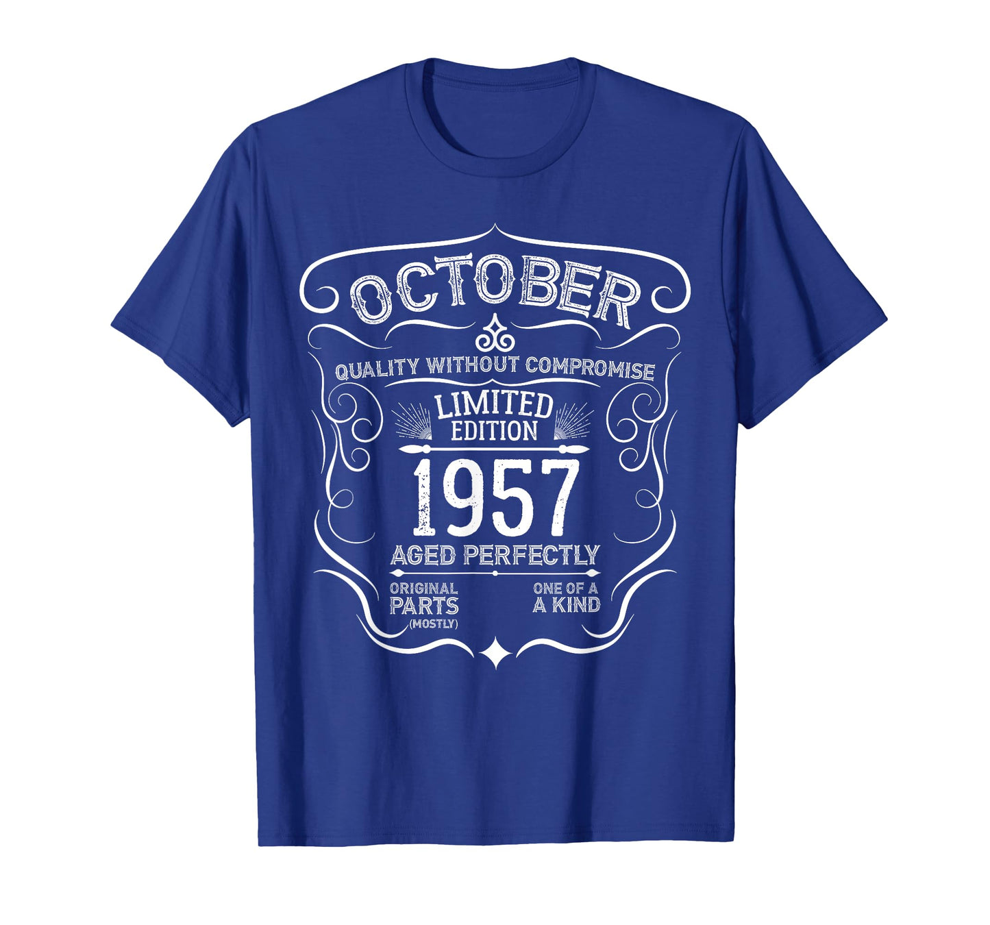 Vintage Limited Edition 1957 October Birthday T Shirt