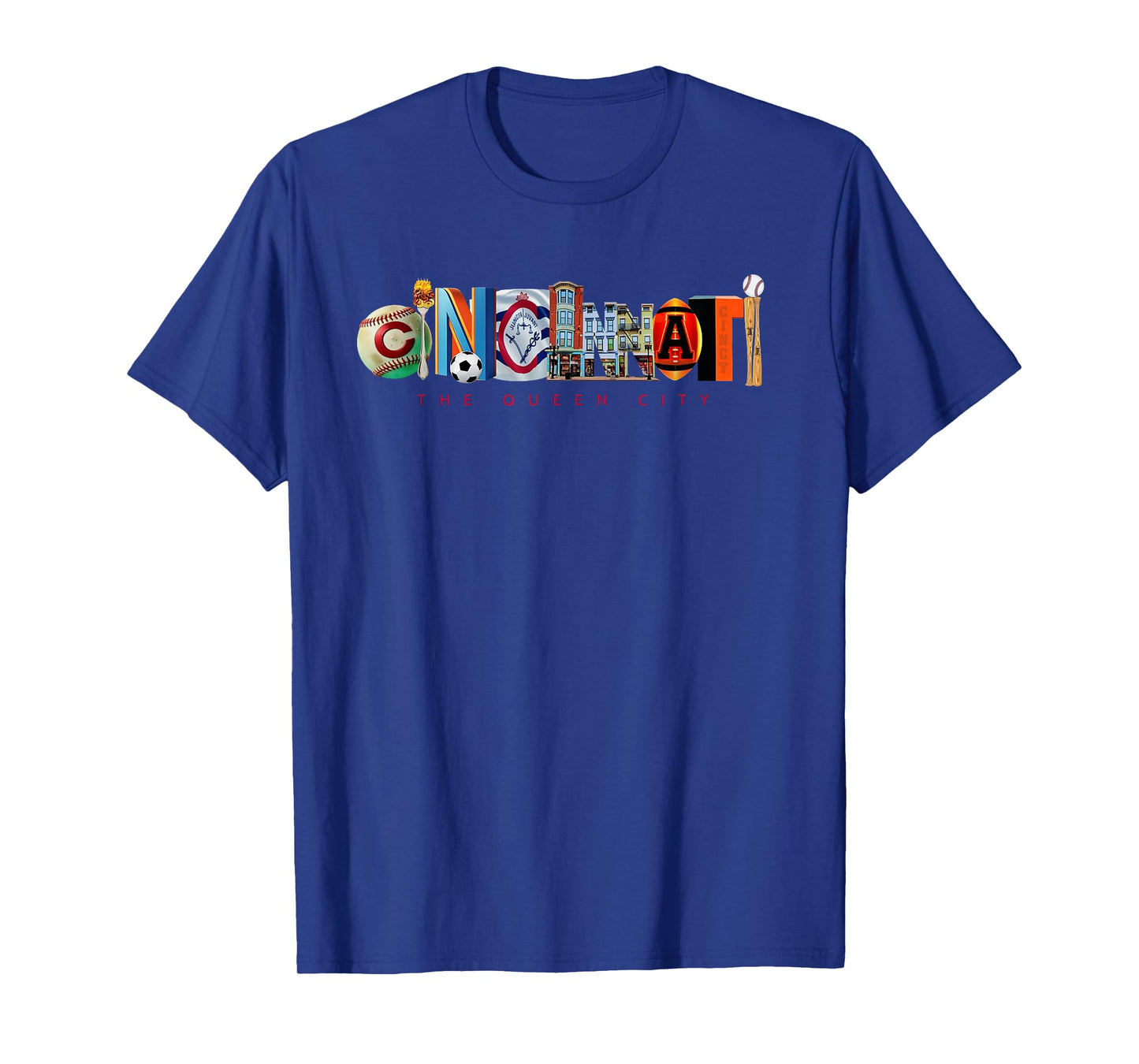 The Queen City Love A Cincinnati Team Fan Architecture Food T-Shirt