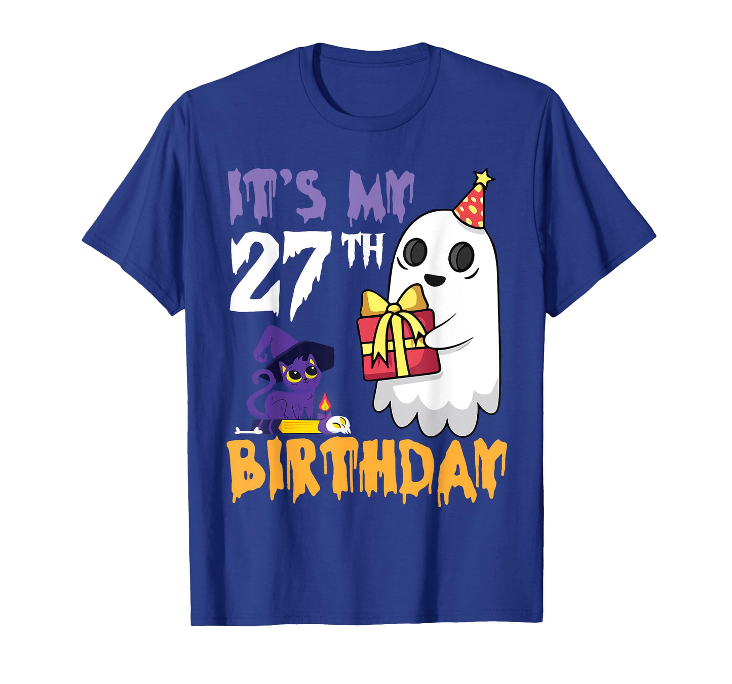 Funny Ghost It's My 27th Birthday Halloween Party Celebrate T-Shirt
