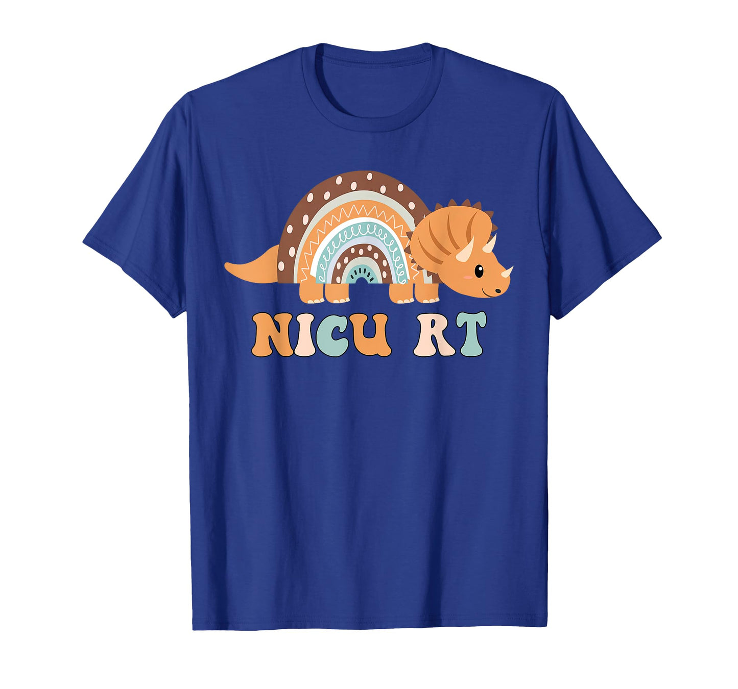 T-rex Dinosaur NICU RT Neonatal Respiratory Therapist T-Shirt, Small, Black