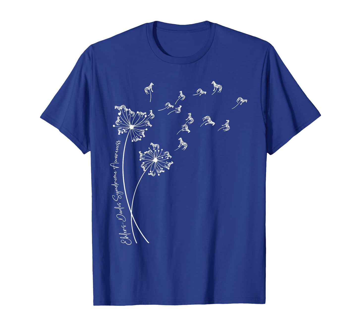 Ehlers Danlos Syndrome Zebra Dandelion EDS Awareness Support T-Shirt