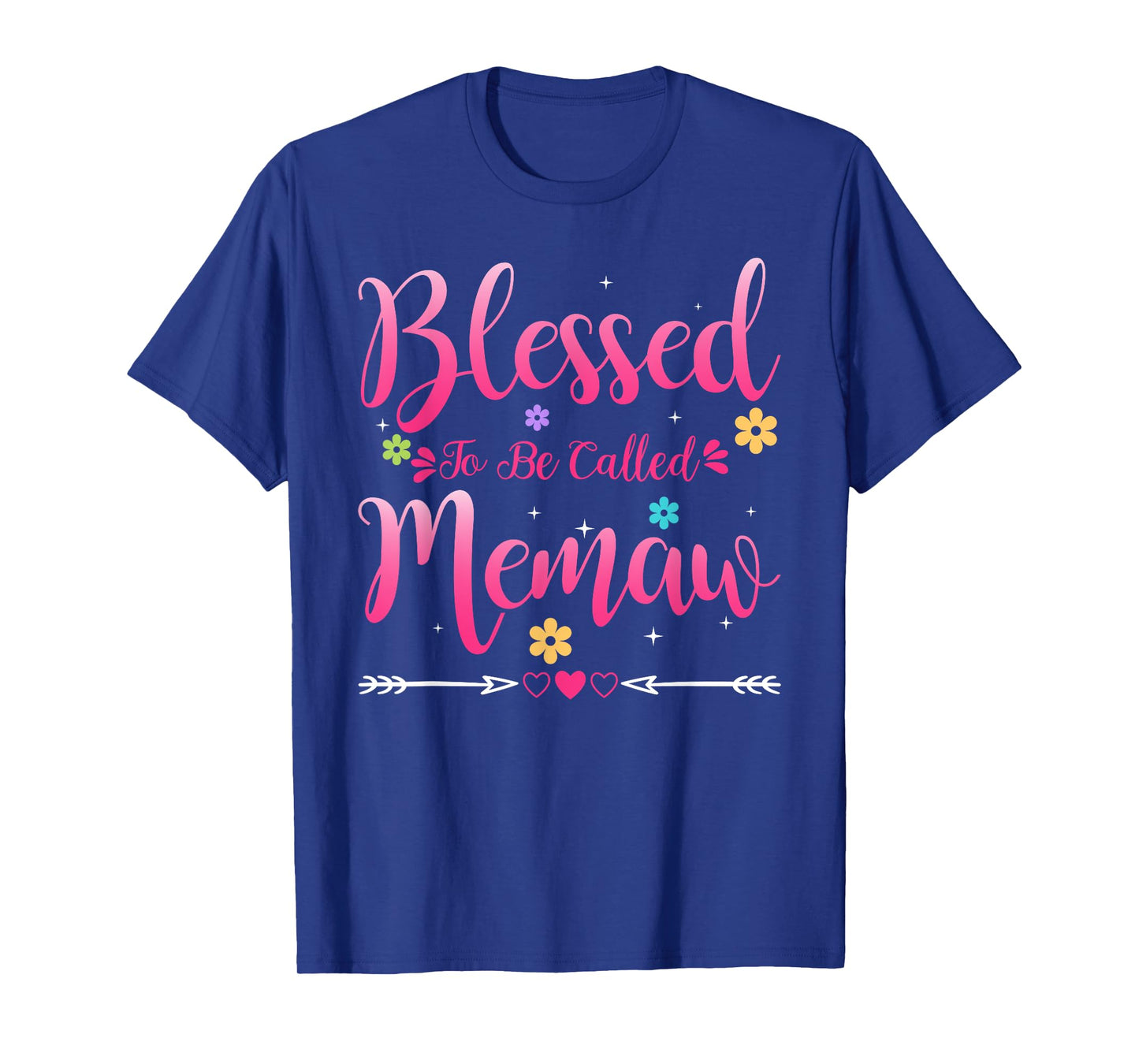Womens Blessed To Be Called Memaw Heart Mother's Day Memaw T-Shirt