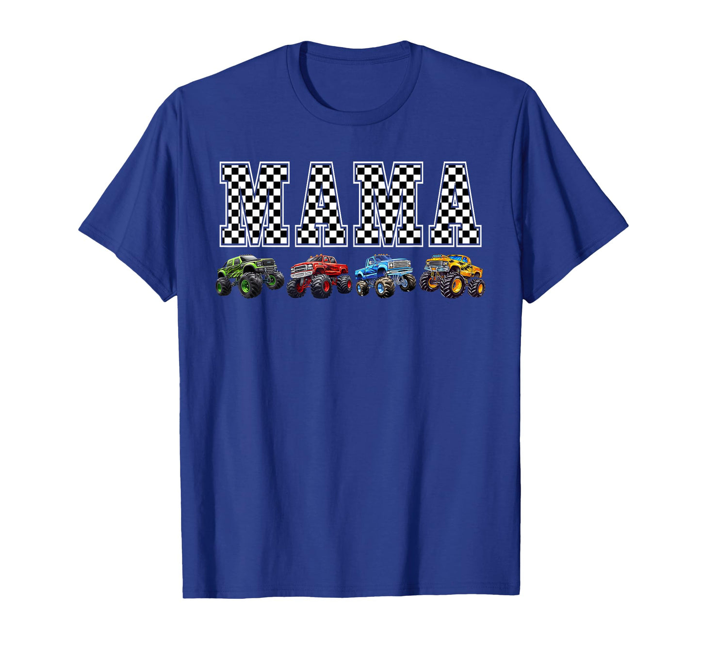 Mama Family Crew Monster Truck Lover Birthday Matching T-Shirt