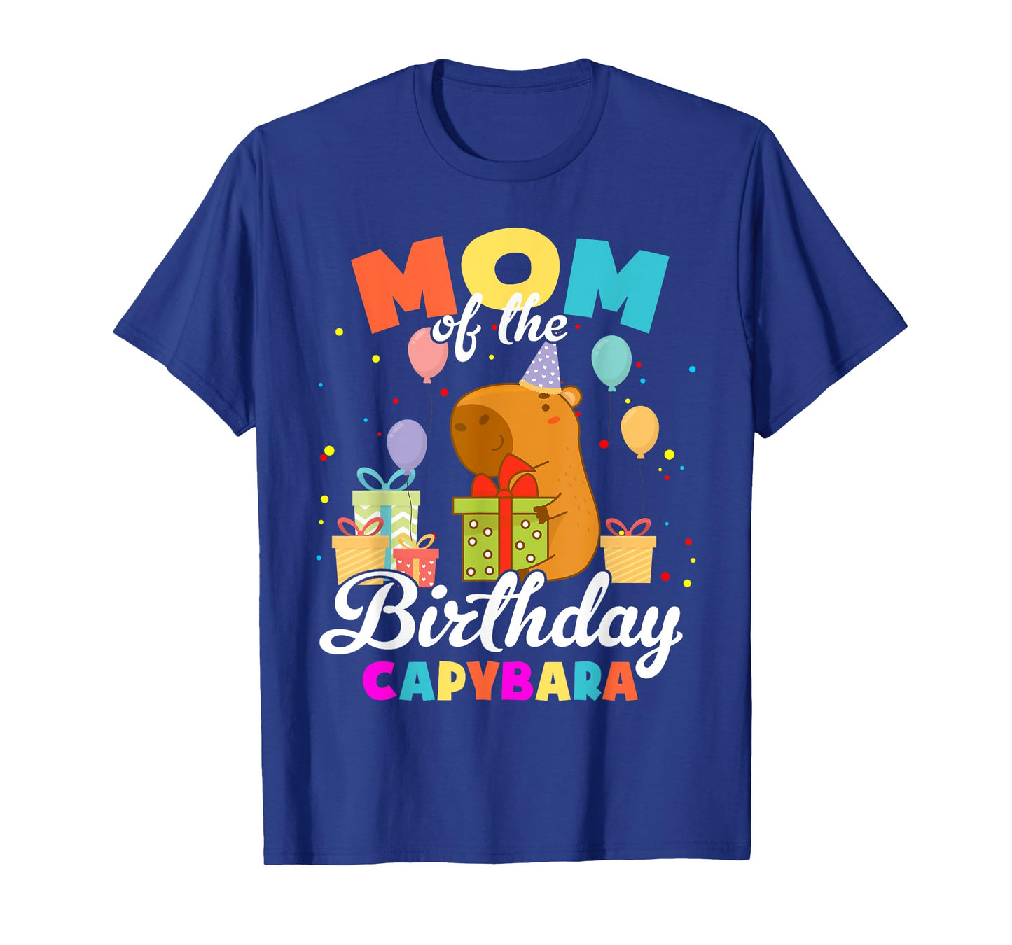 Mom Of The Birthday Capybara Family Party T-Shirt