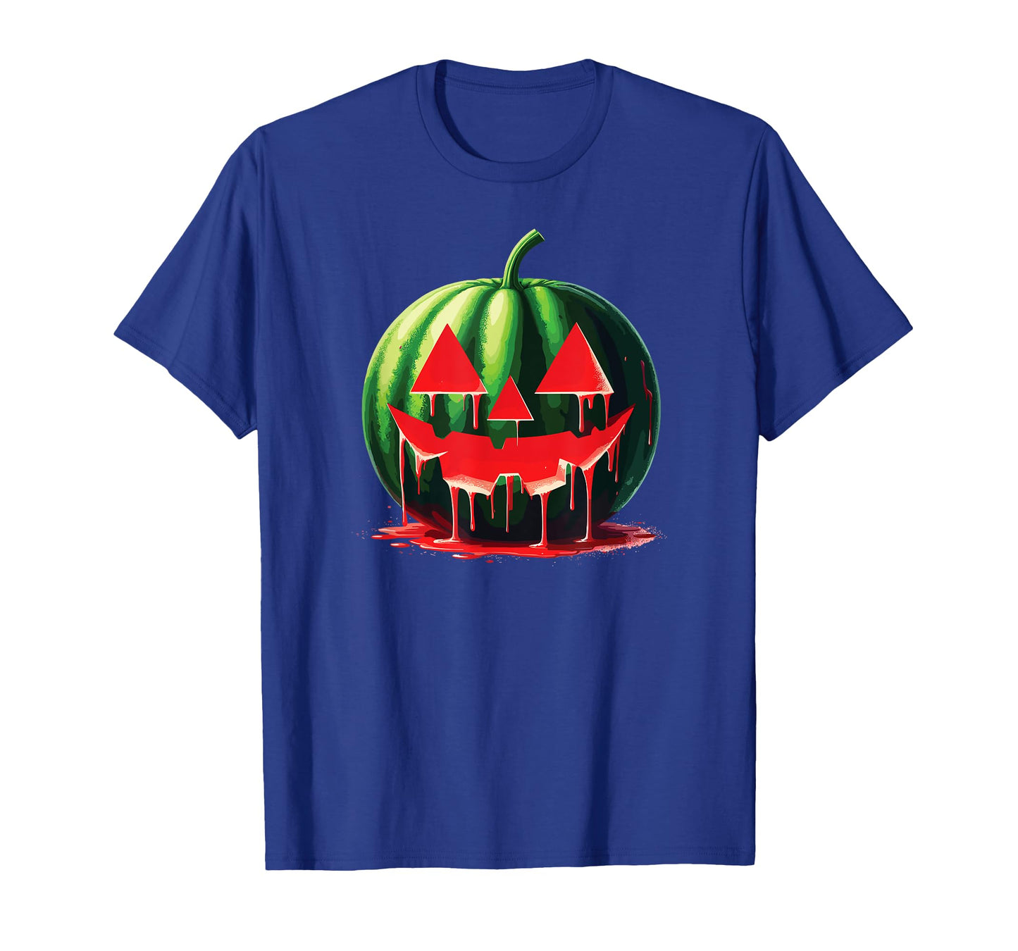 Spooky Summer Food Dripping Watermelon Jack O Lantern Men Women T-Shirt