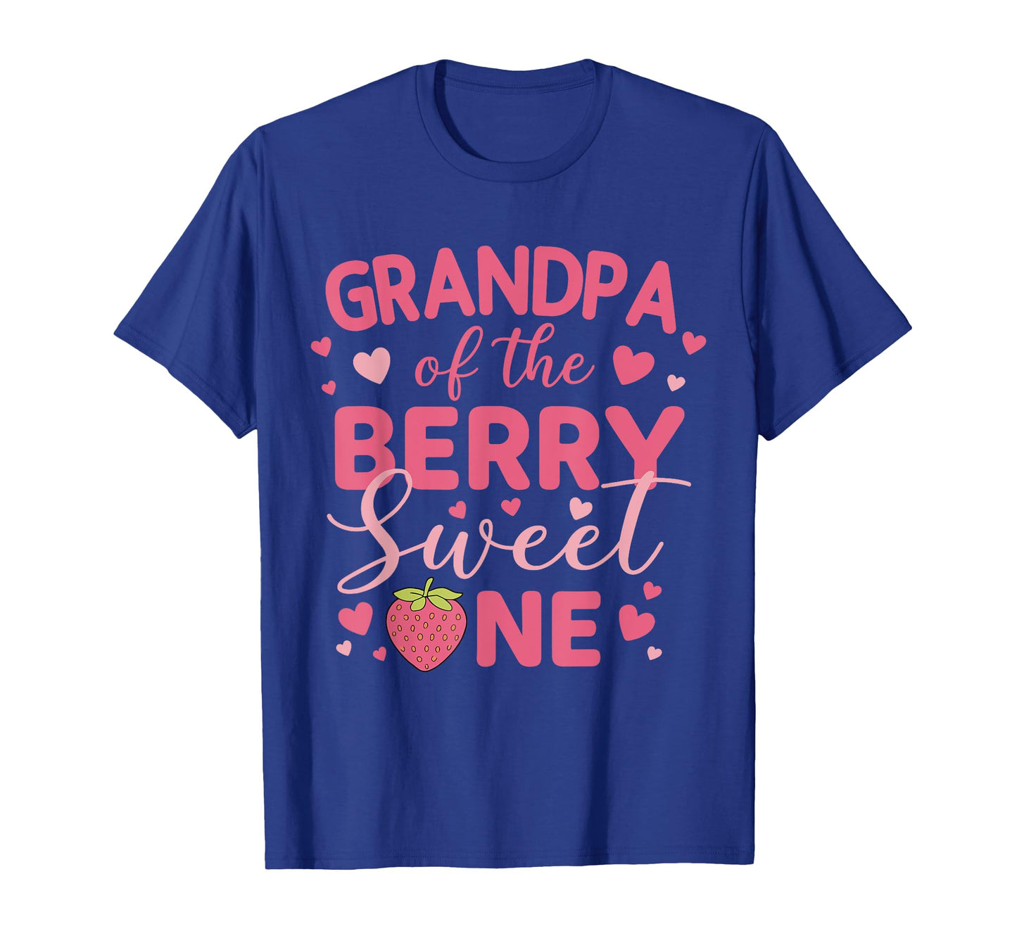 Grandpa of The Berry Sweet One Strawberry First Birthday T-Shirt