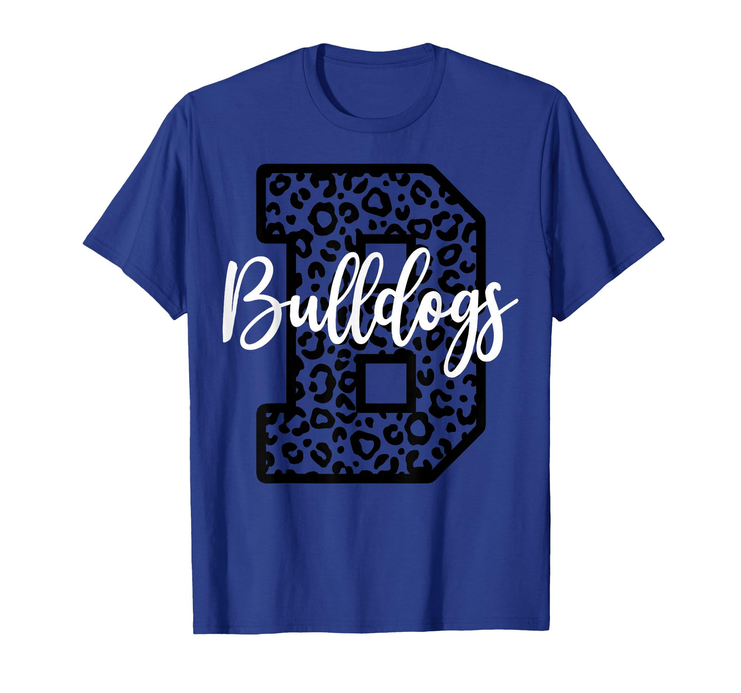 Bulldogs School Spirit Mascot Leopard Cheer Fan Game Day T-Shirt