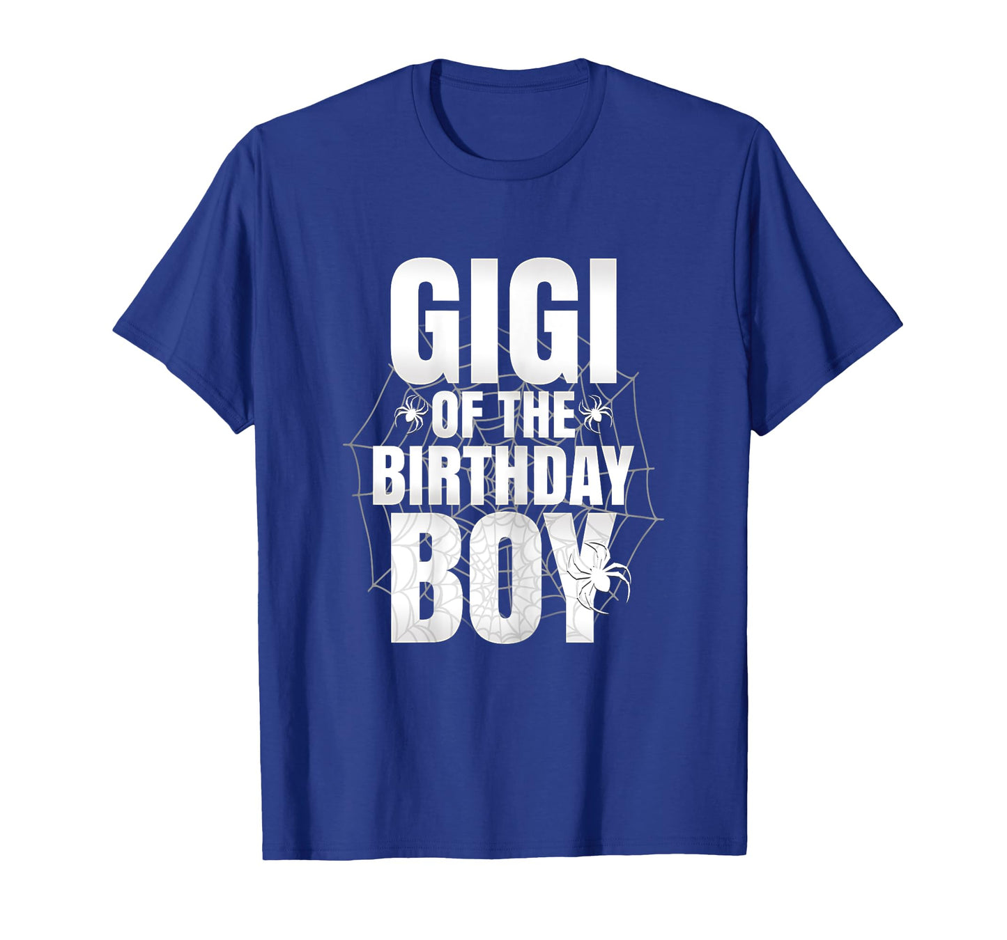 Gigi Of The Birthday Boy Matching Family Spider Web Funny T-Shirt