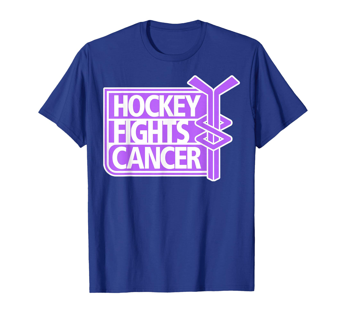 Hockey Fights Cancer Tees Adult Unisex Classic Fit Short Sleeve Black T-Shirt