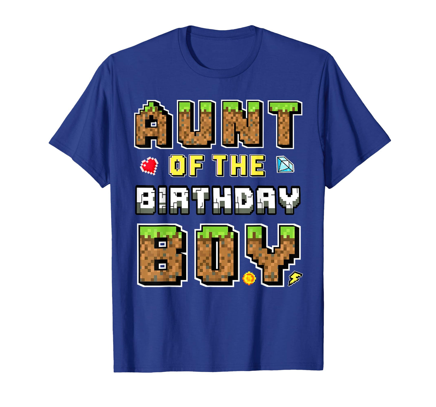 Aunt Of The Birthday Boy Gamer Pixel Birthday party Matching T-Shirt
