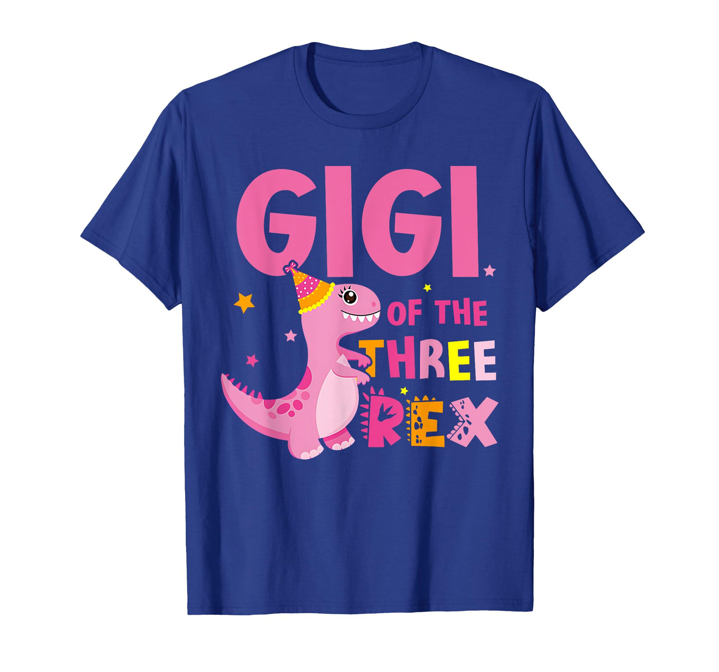 Gigi of the Three Rex Birthday Dinosaur Family Matching T-Shirt