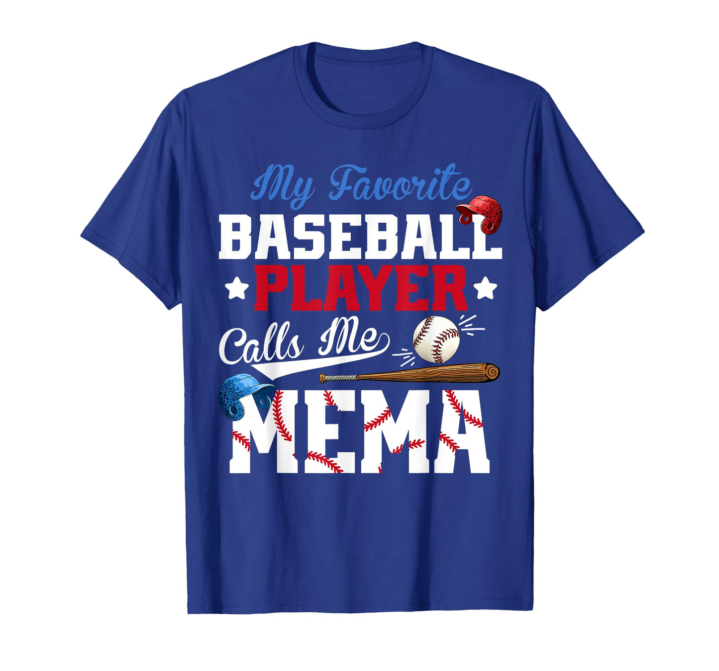 Vintage My Favorite Baseball Player Calls Me Mema T-Shirt