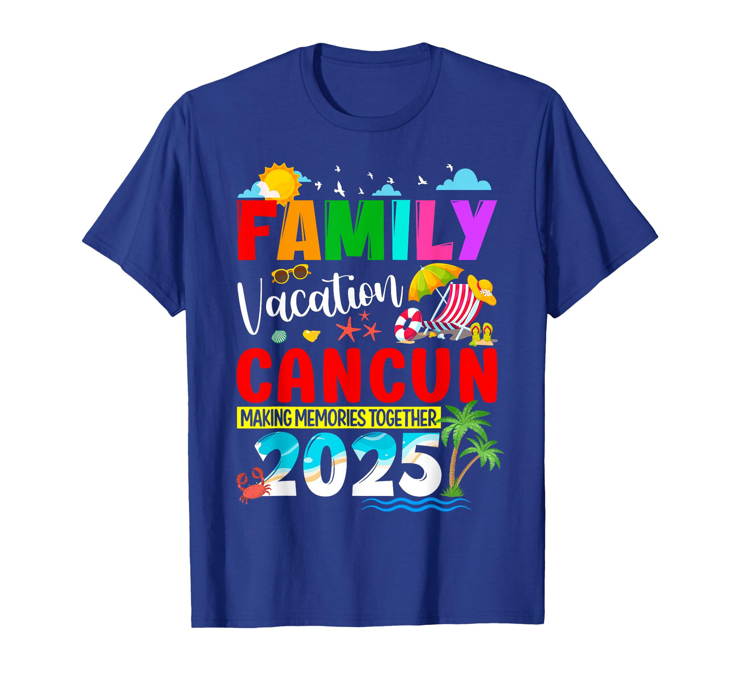 Cancun Family Vacation 2025 Matching Family Summer Trip T-Shirt