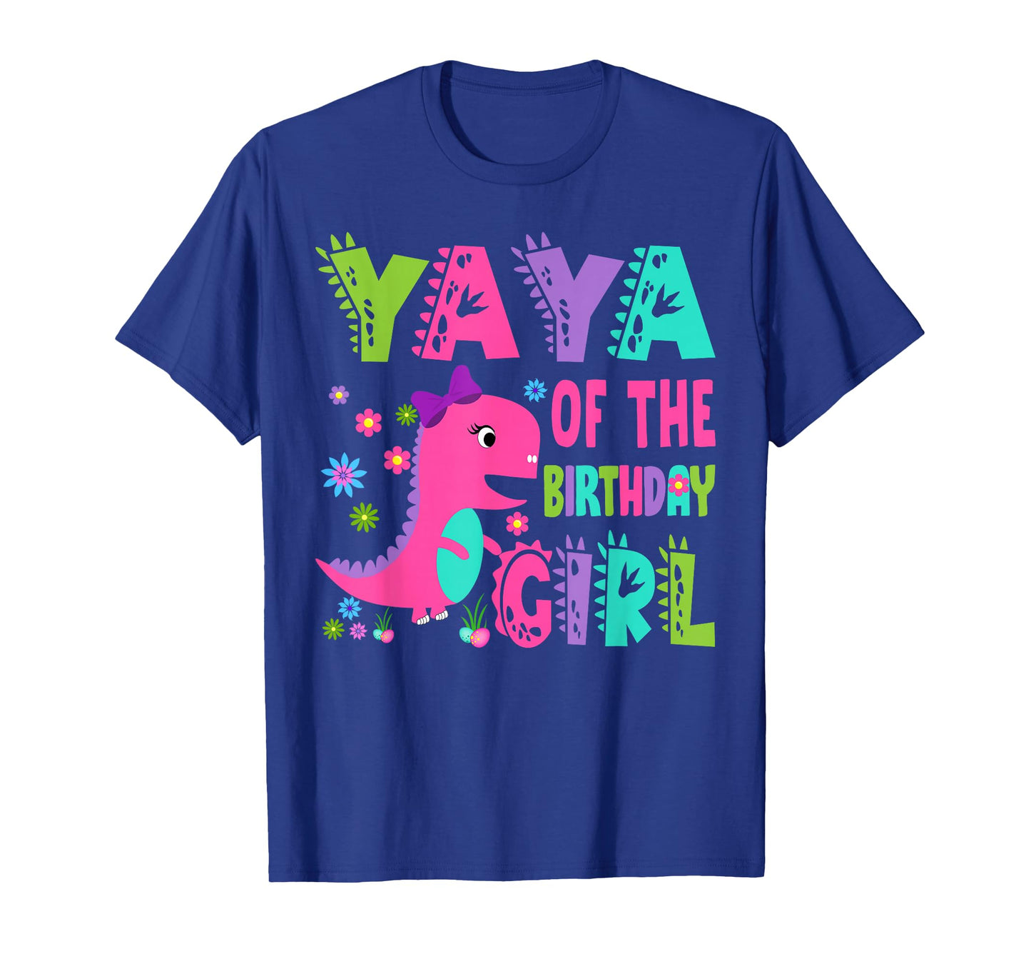 Yaya of The Birthday Girl Saurus Rex Dinosaur Party T-Shirt