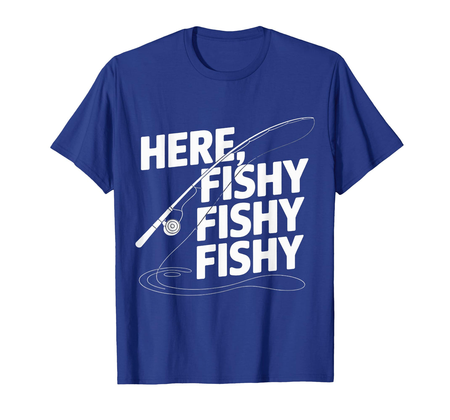Fishing Here-Fishy Men Teen Boy Bass Dad Funny Graphic Tees T-Shirt