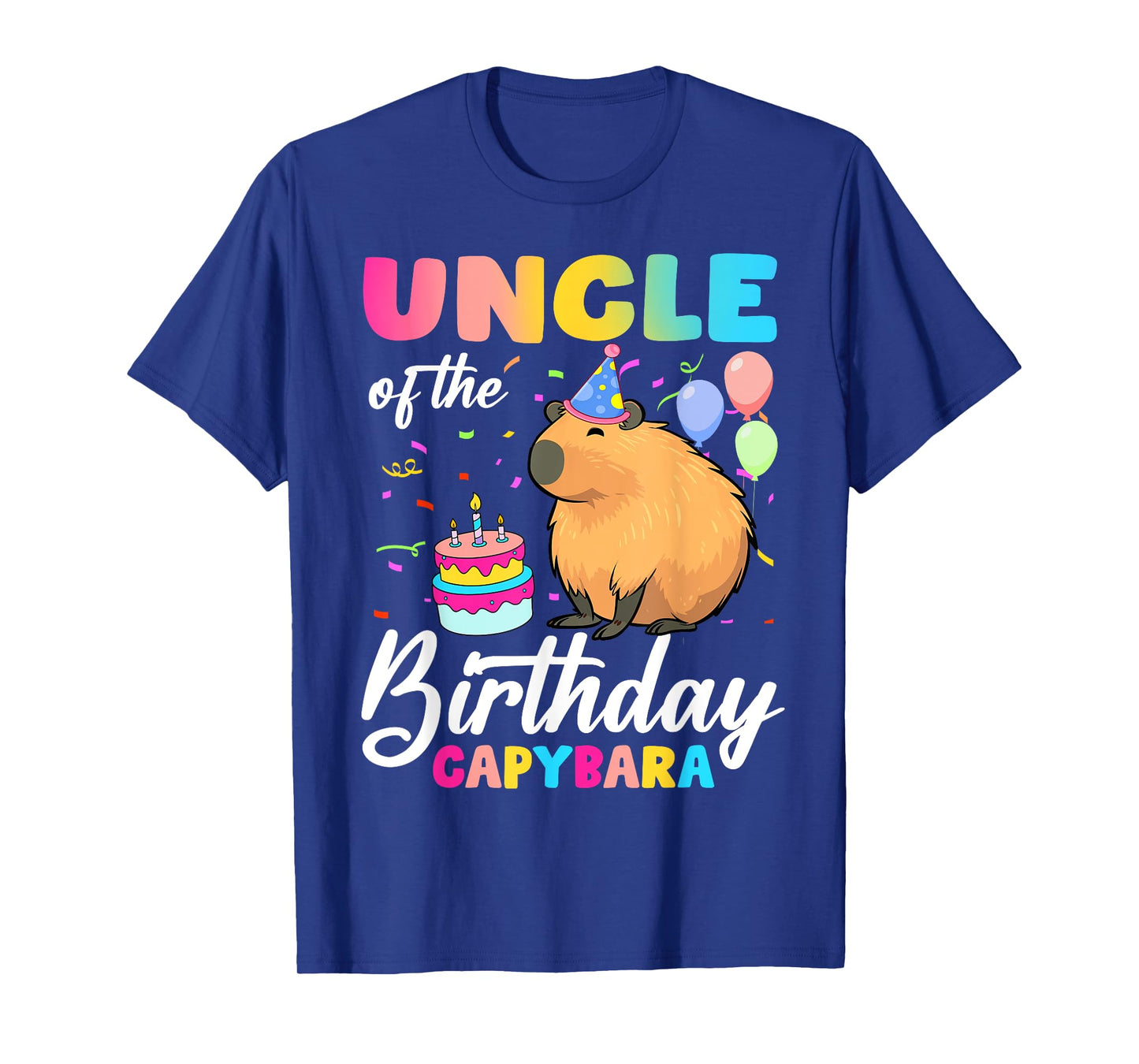 Uncle Of The Birthday Capybara Girl Bday Party Family T-Shirt
