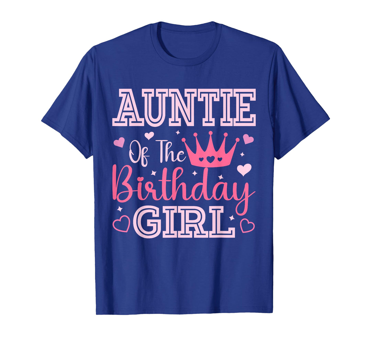 Auntie of the Birthday Girl Cute Pink Matching Family Party T-Shirt