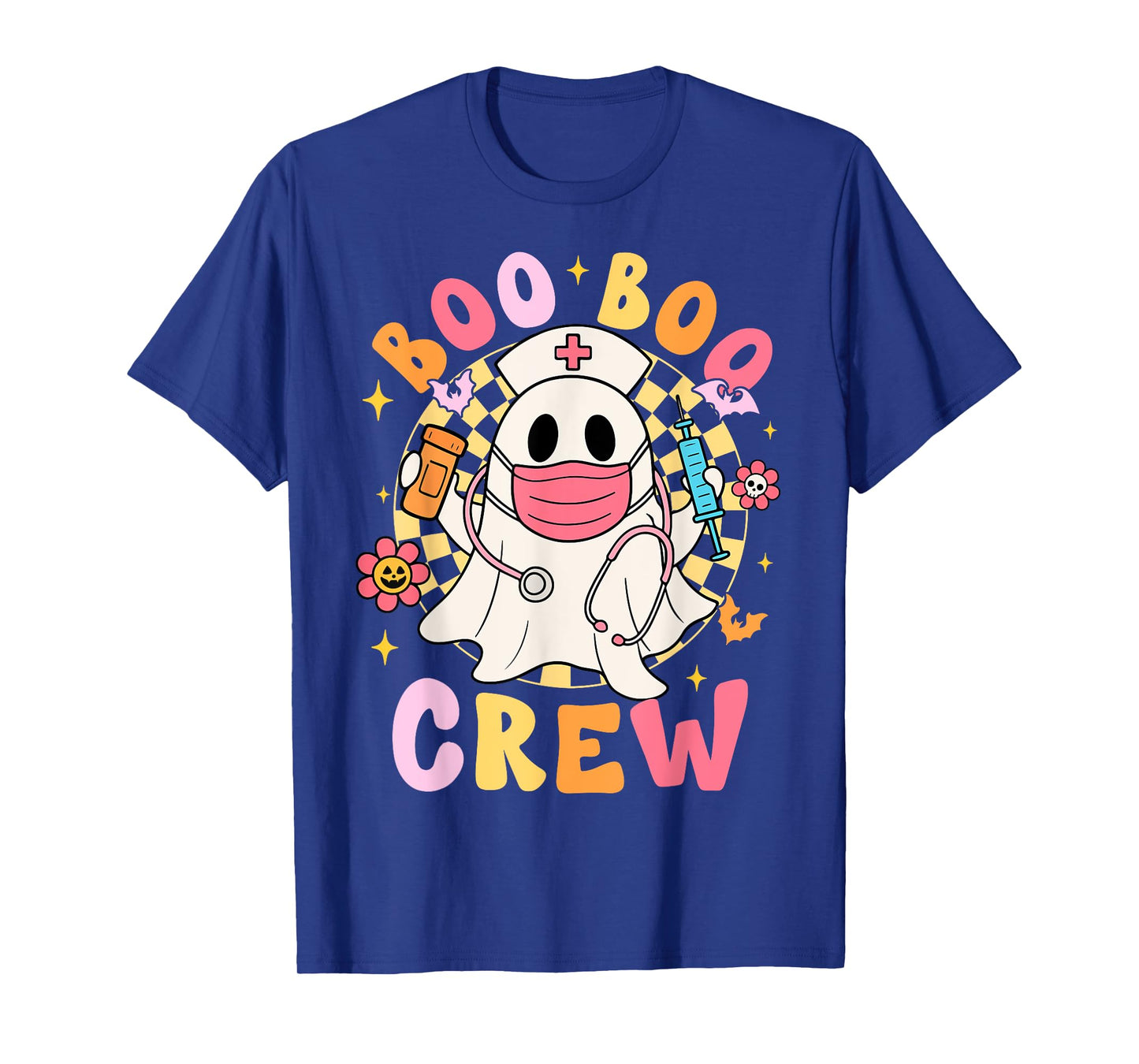 Groovy Boo Boo Crew Nurse Funny Ghost Women Halloween Nurse T-Shirt