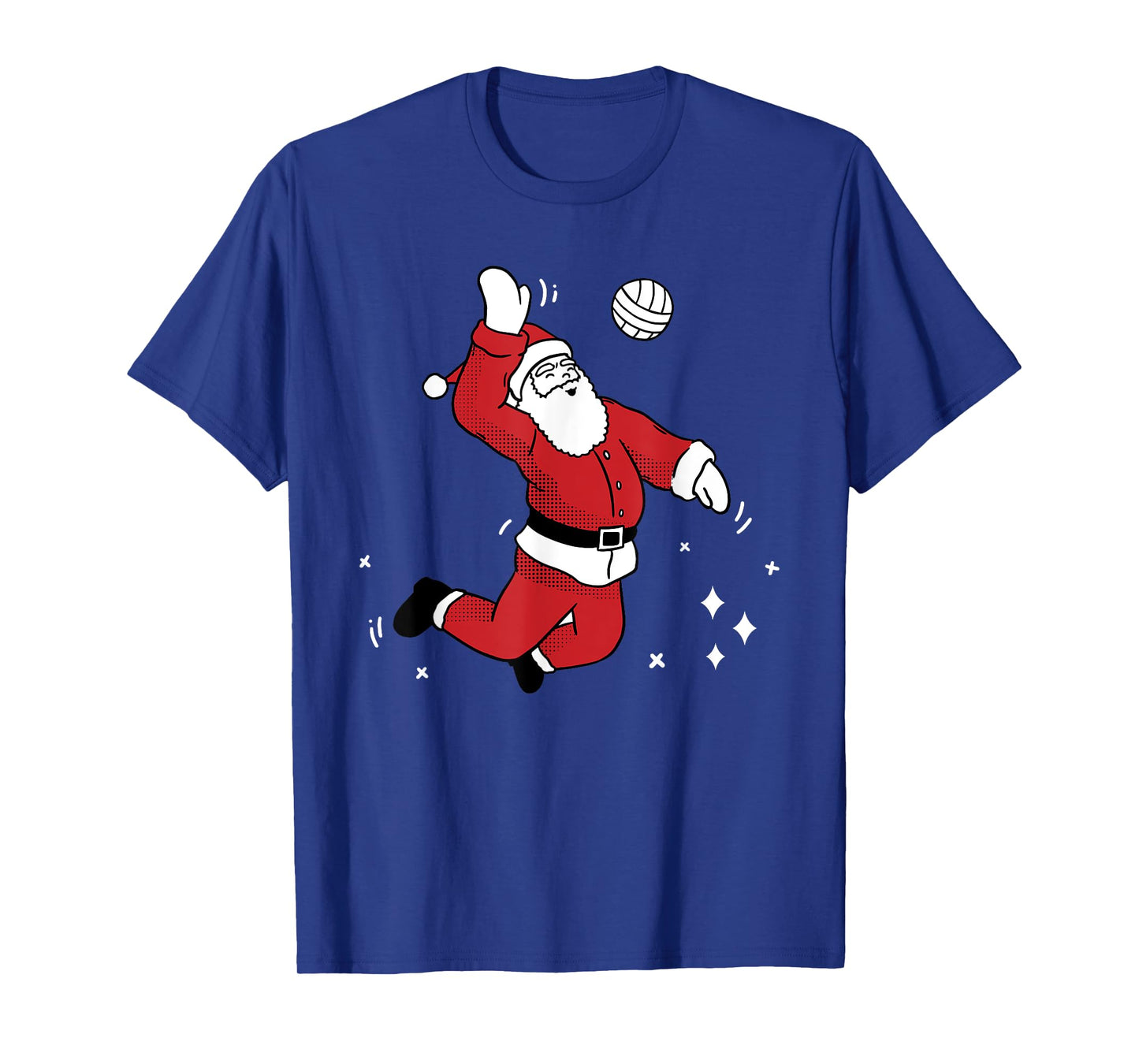 Santa Playing Volleyball Christmas Pajama Cool Sport X-Mas T-Shirt