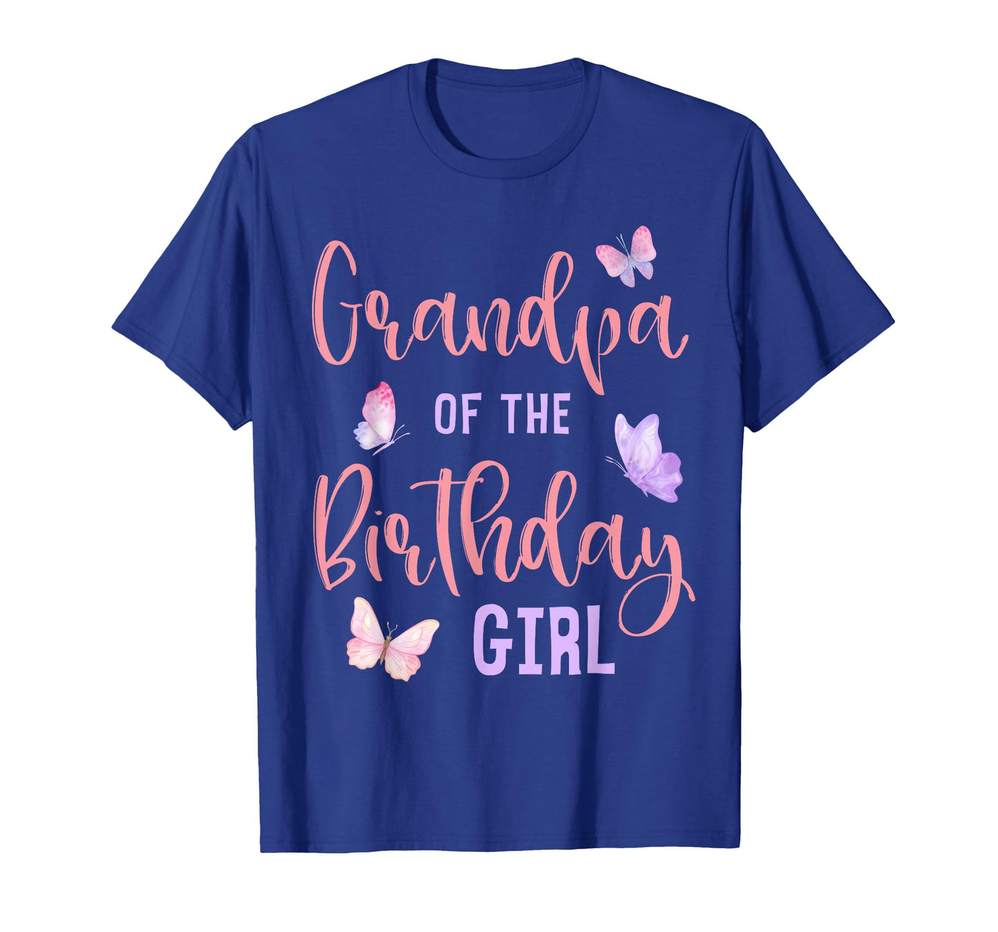 Grandpa of The Birthday Girl Butterfly Party Matching Family T-Shirt