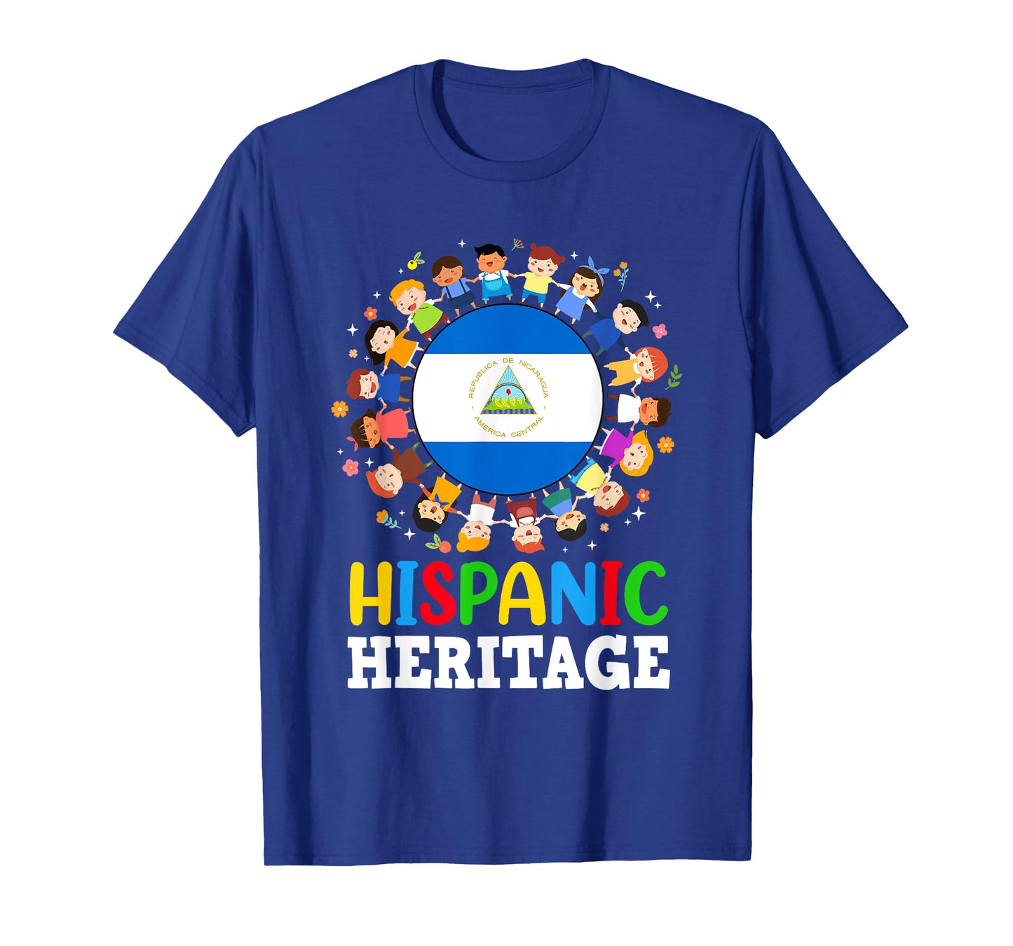 Hispanic Heritage Month Nicaraguan Flag Nicaragua Boys Girls T-Shirt
