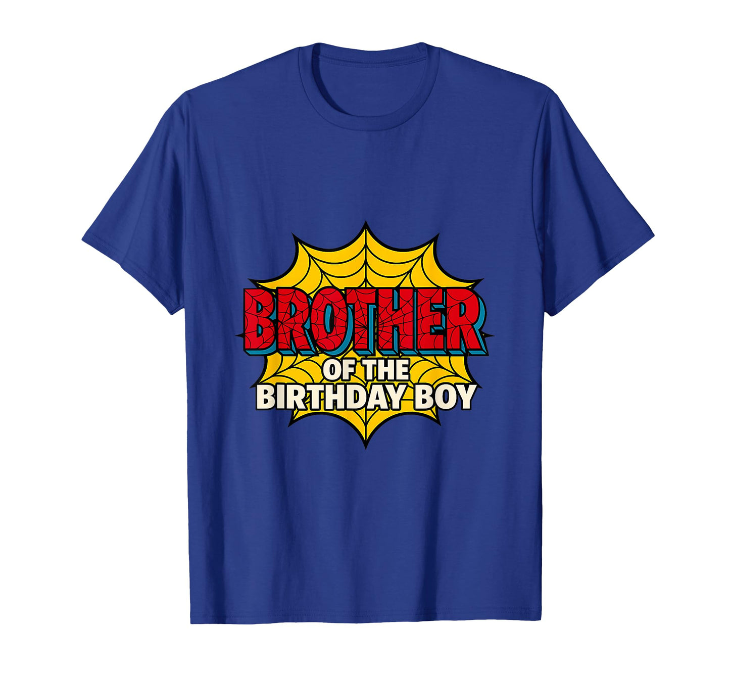 Kids Brother of The Birthday Boy Spider Theme Party Matching T-Shirt