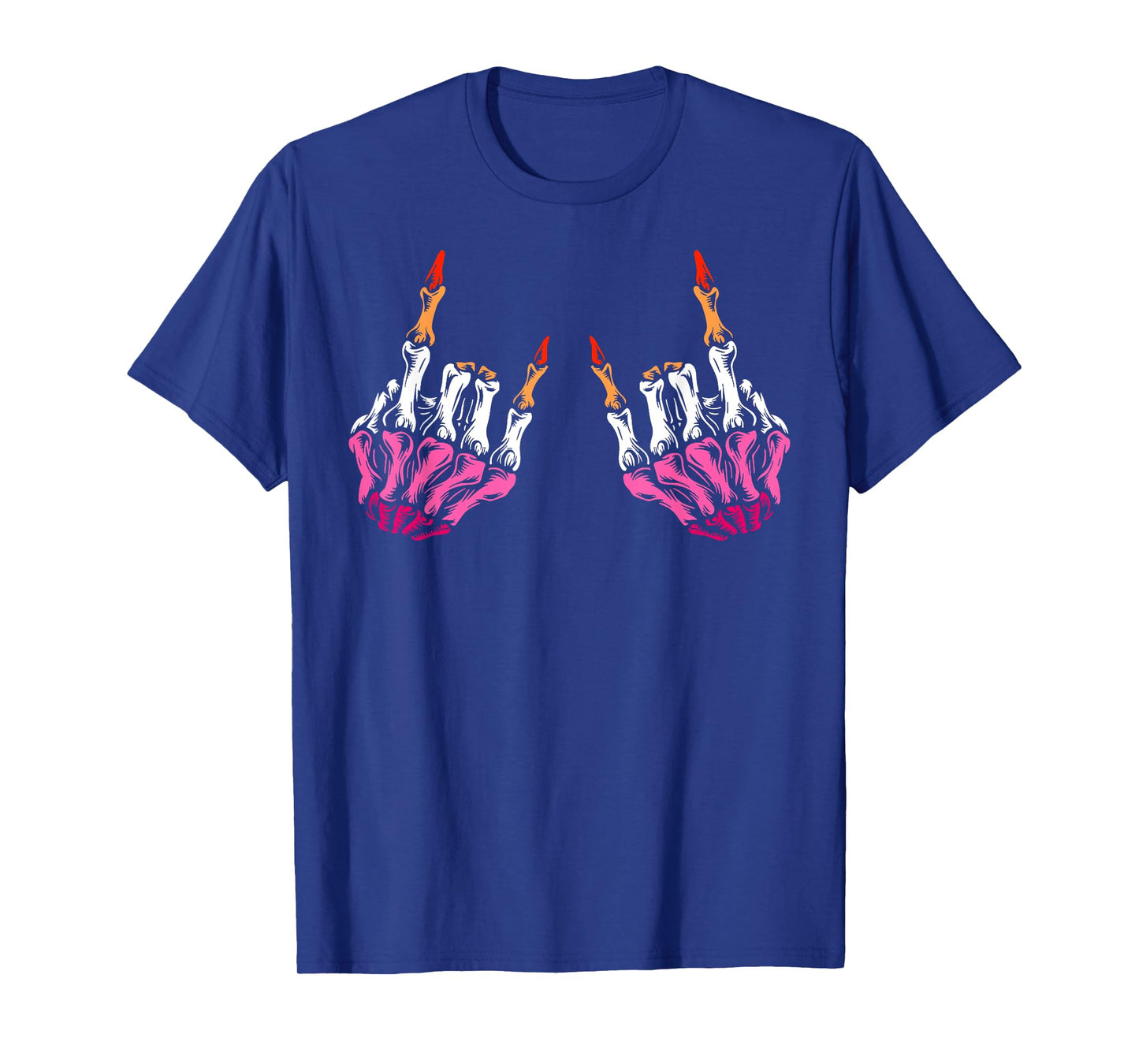 Skeleton Rock Hand LGBT-Q Cool Lesbian Pride Color Flag T-Shirt