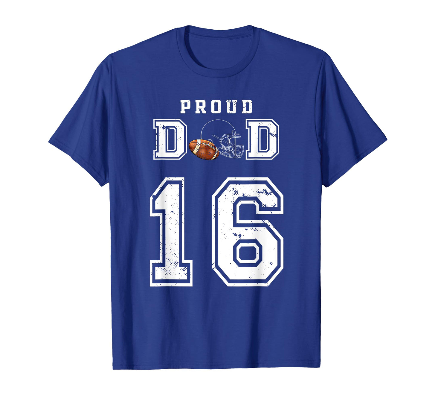 Custom Proud Football Dad Number 16 Personalized For Men T-Shirt