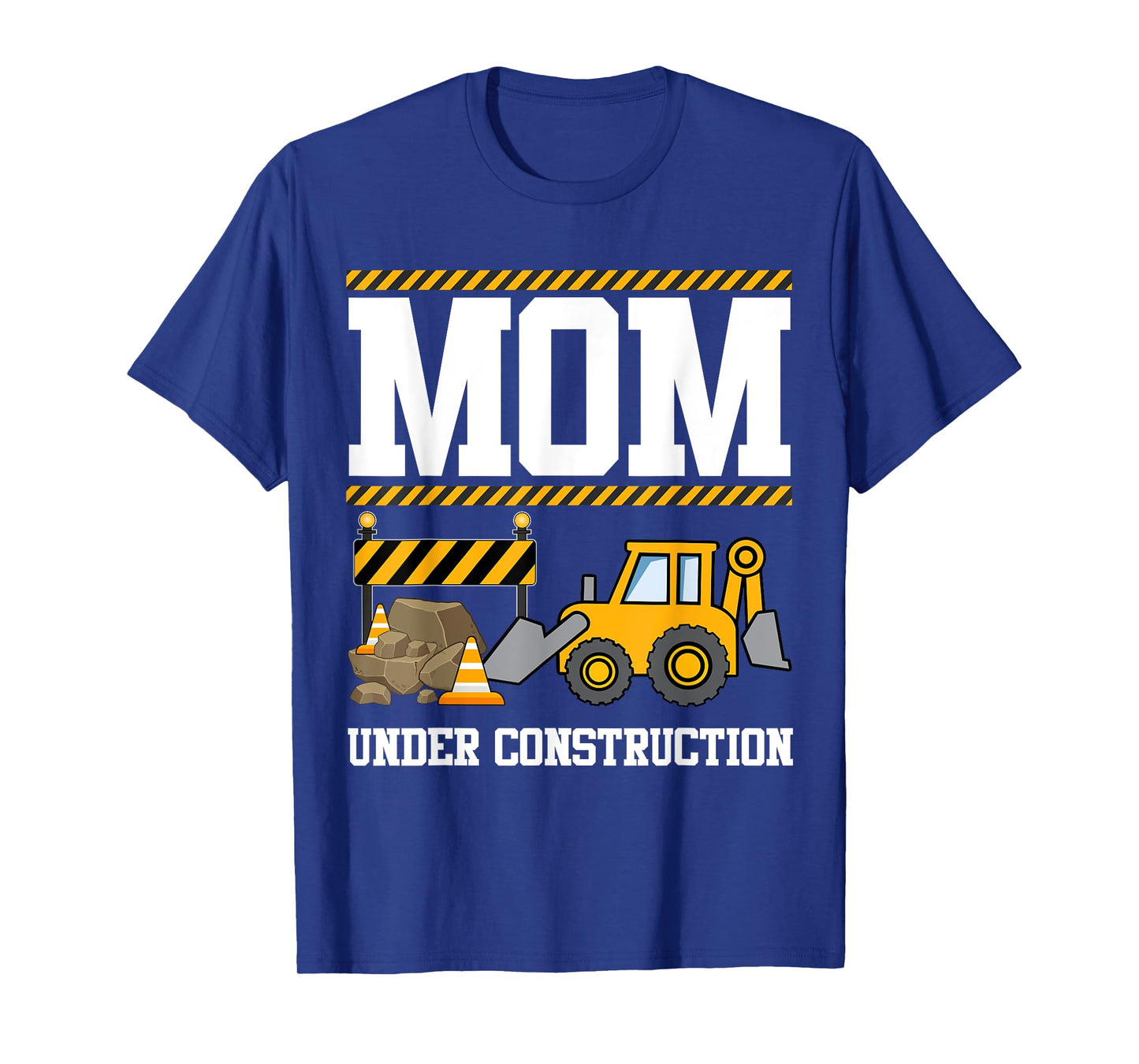 Mom Under Construction Kids Truck Excavator Matching Family T-Shirt