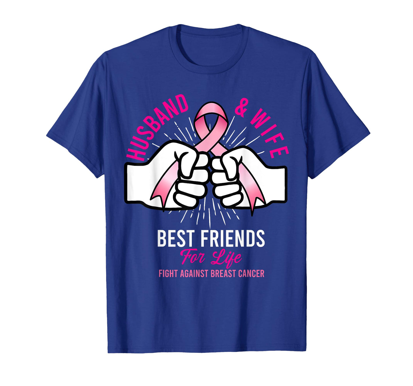 Husband And Wife Fight Cute Breast Cancer Awareness Gift T-Shirt