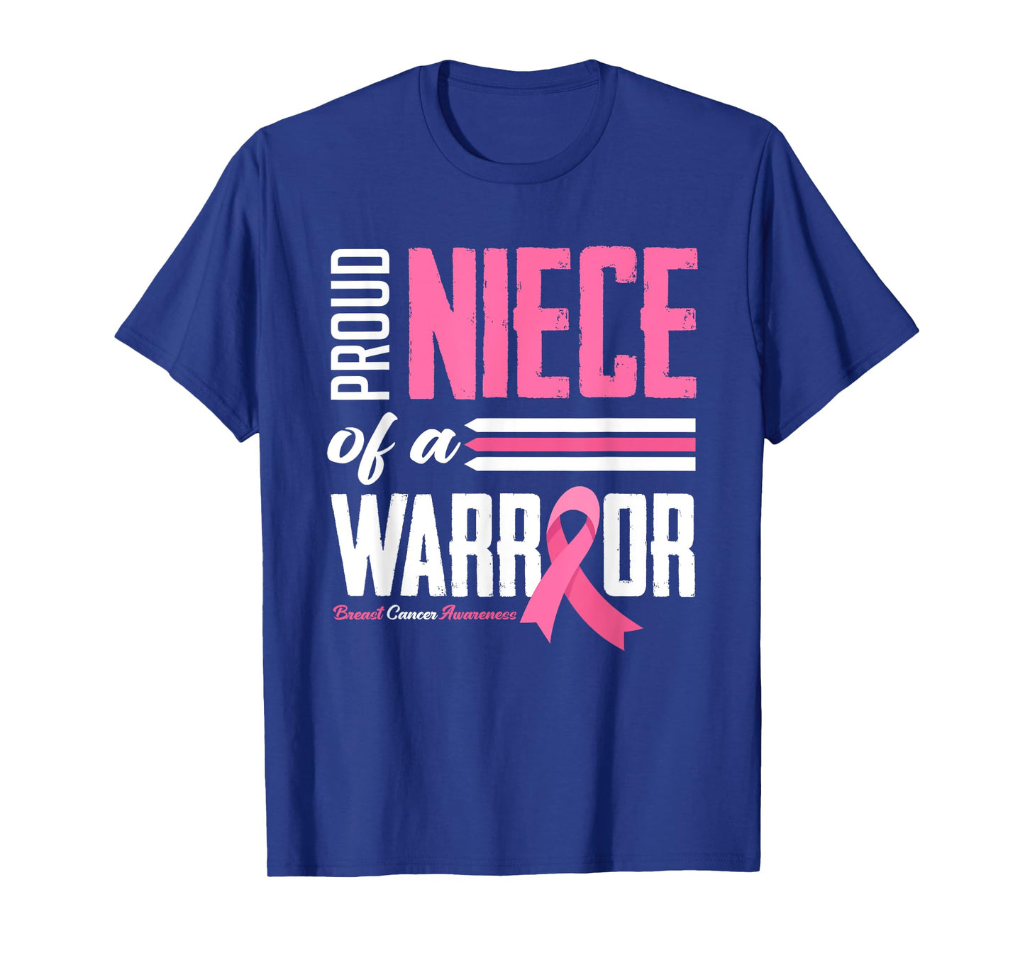 Proud Niece Of A Warrior Aunt Breast Cancer Awareness T-Shirt