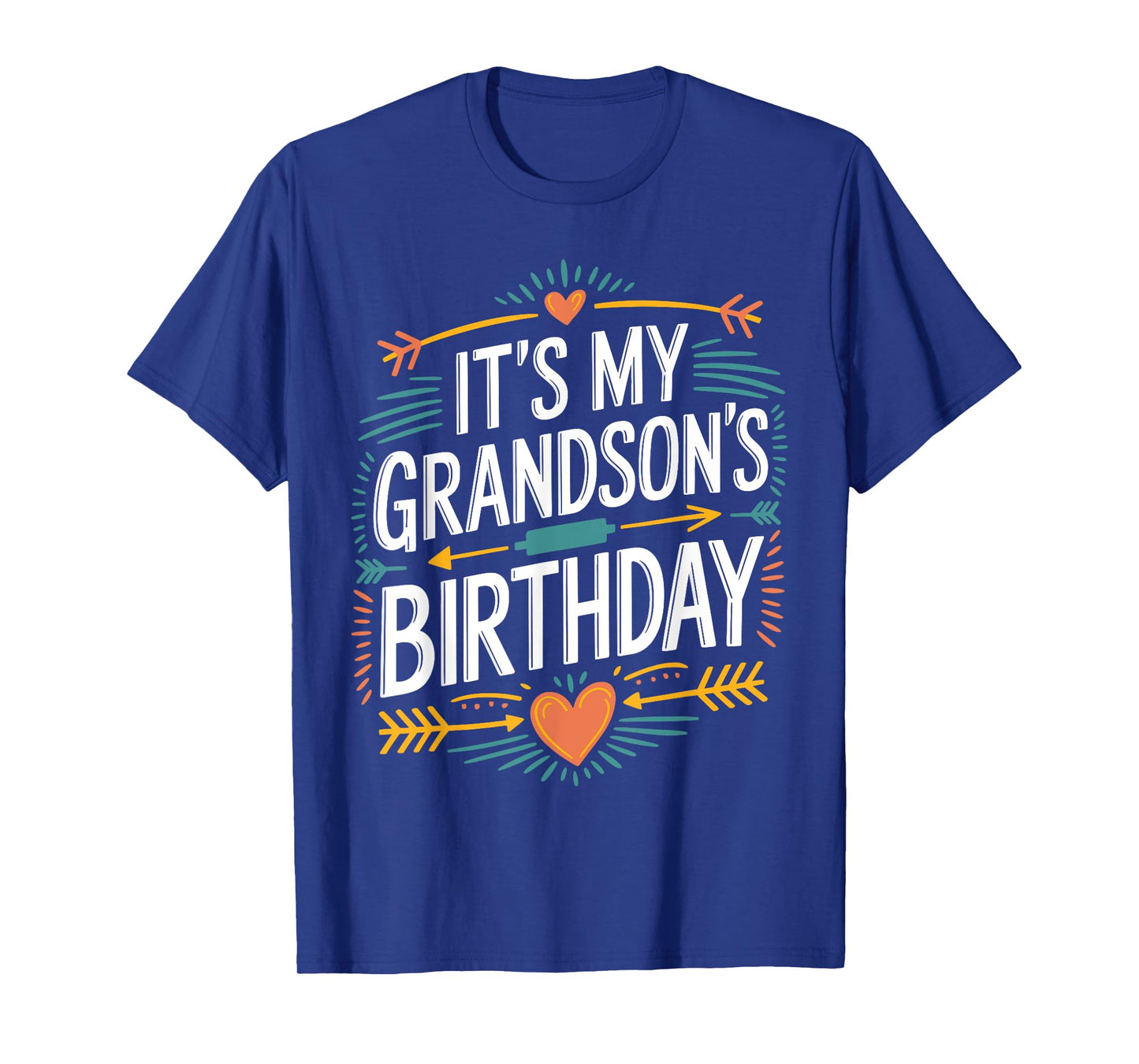 It's My grandson's Birthday Boho Nostalgia Design Women Kids T-Shirt