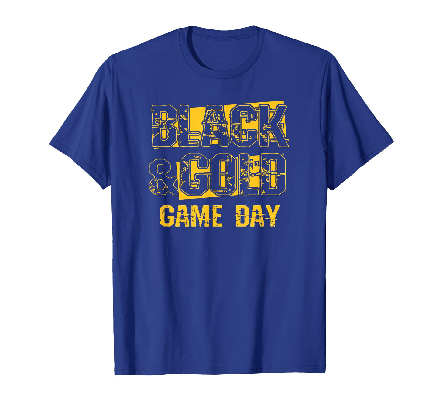 Black & Gold Shirt Game Day High School Football Retro T-Shirt