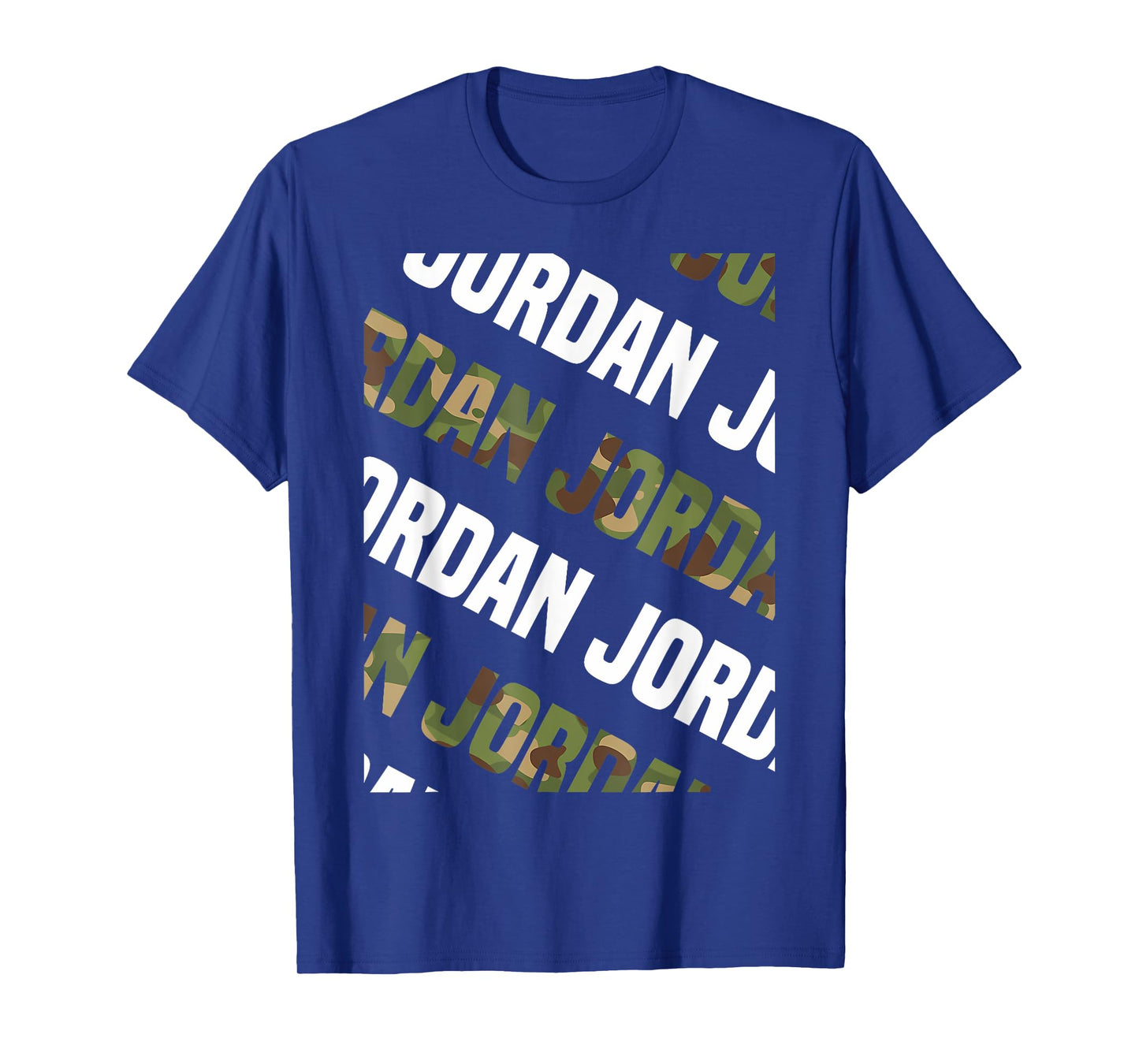 Diagonal Jordan Pattern Design Gift Green Camouflage T-Shirt