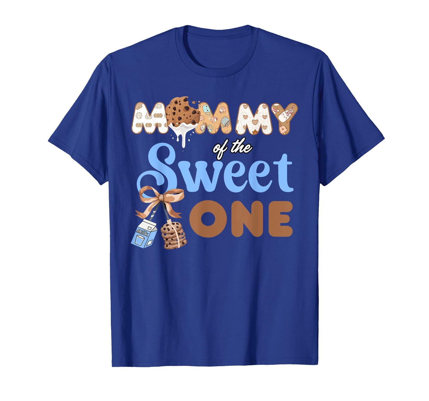 Mommy Of the Sweet One Cookies and Milk 1st Birthday T-Shirt