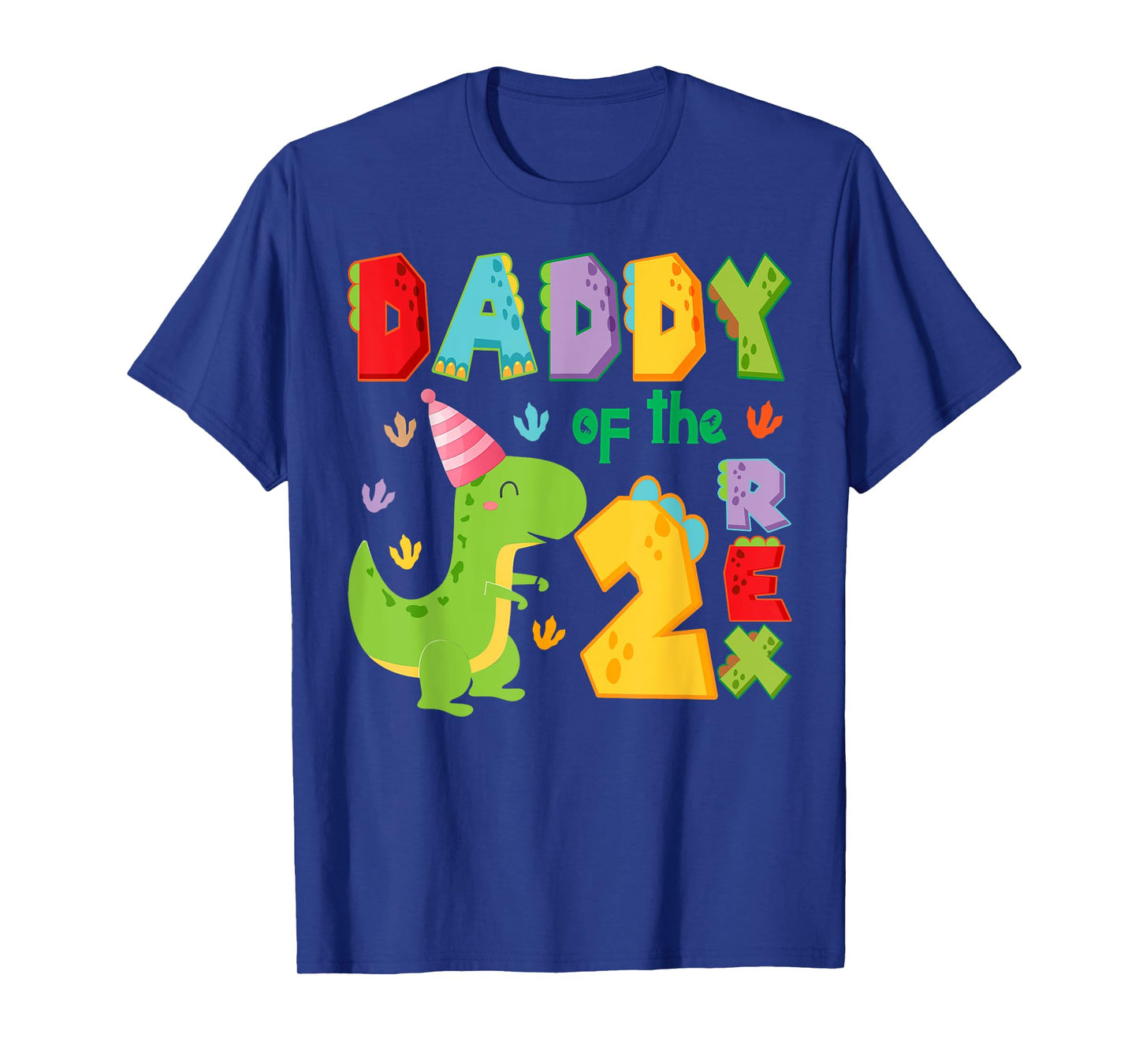 Daddy of The Two Rex 2Nd Birthday Boy Dinosaur T-Rex T-Shirt