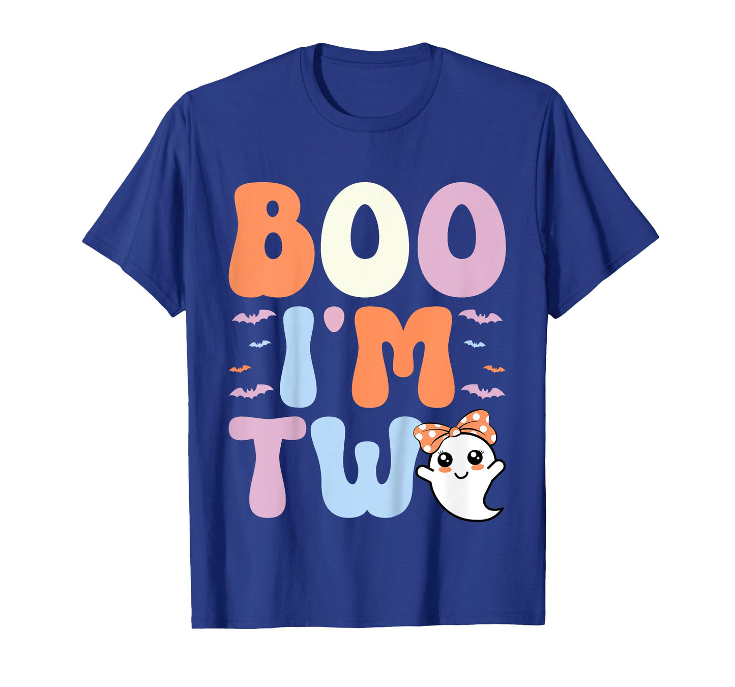 Boo I'm Two Ghost 2 Years Old 2nd Birthday Kids Halloween T-Shirt