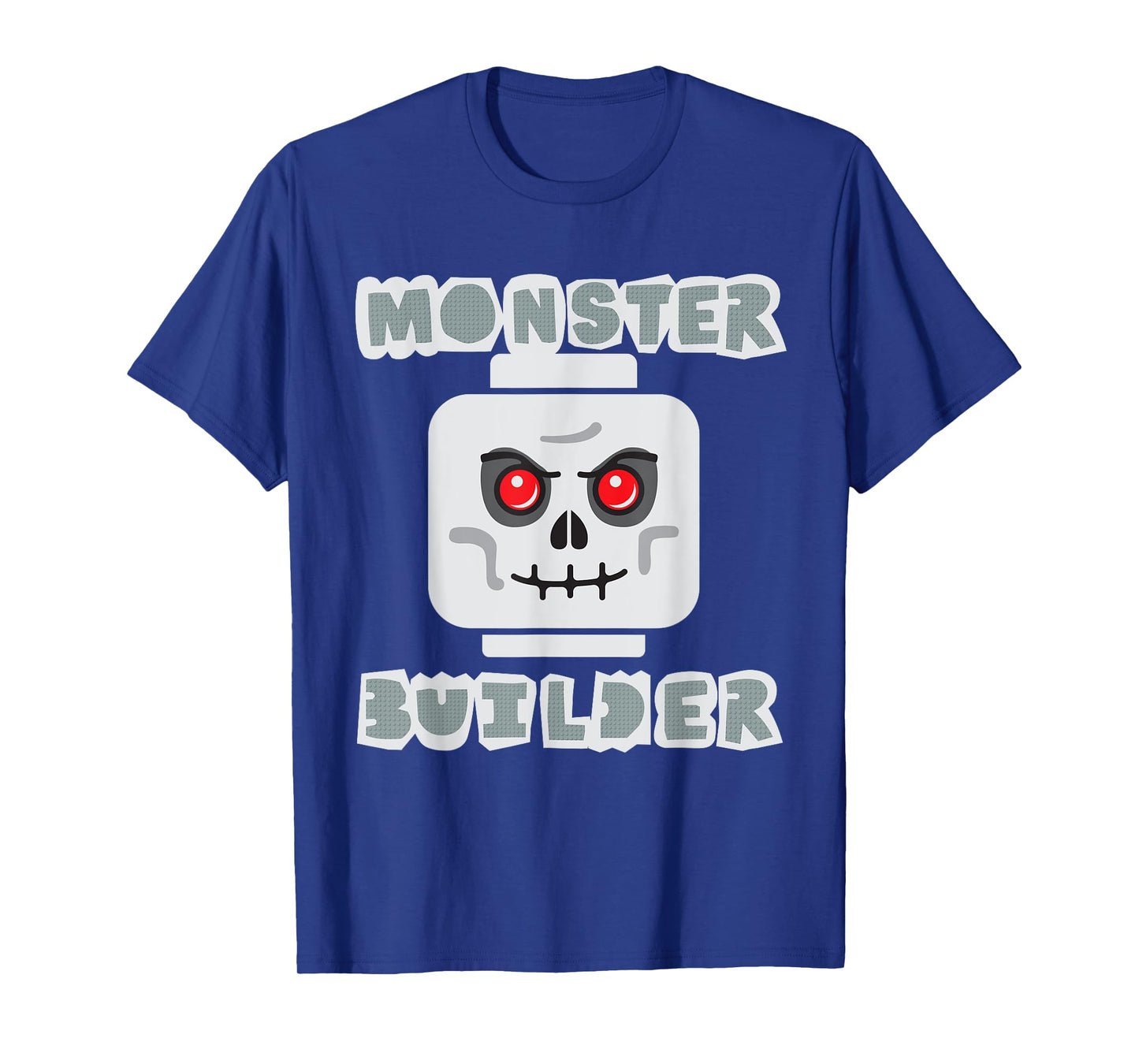 Halloween Building Bricks Monster Builder Skull Head funny T-Shirt
